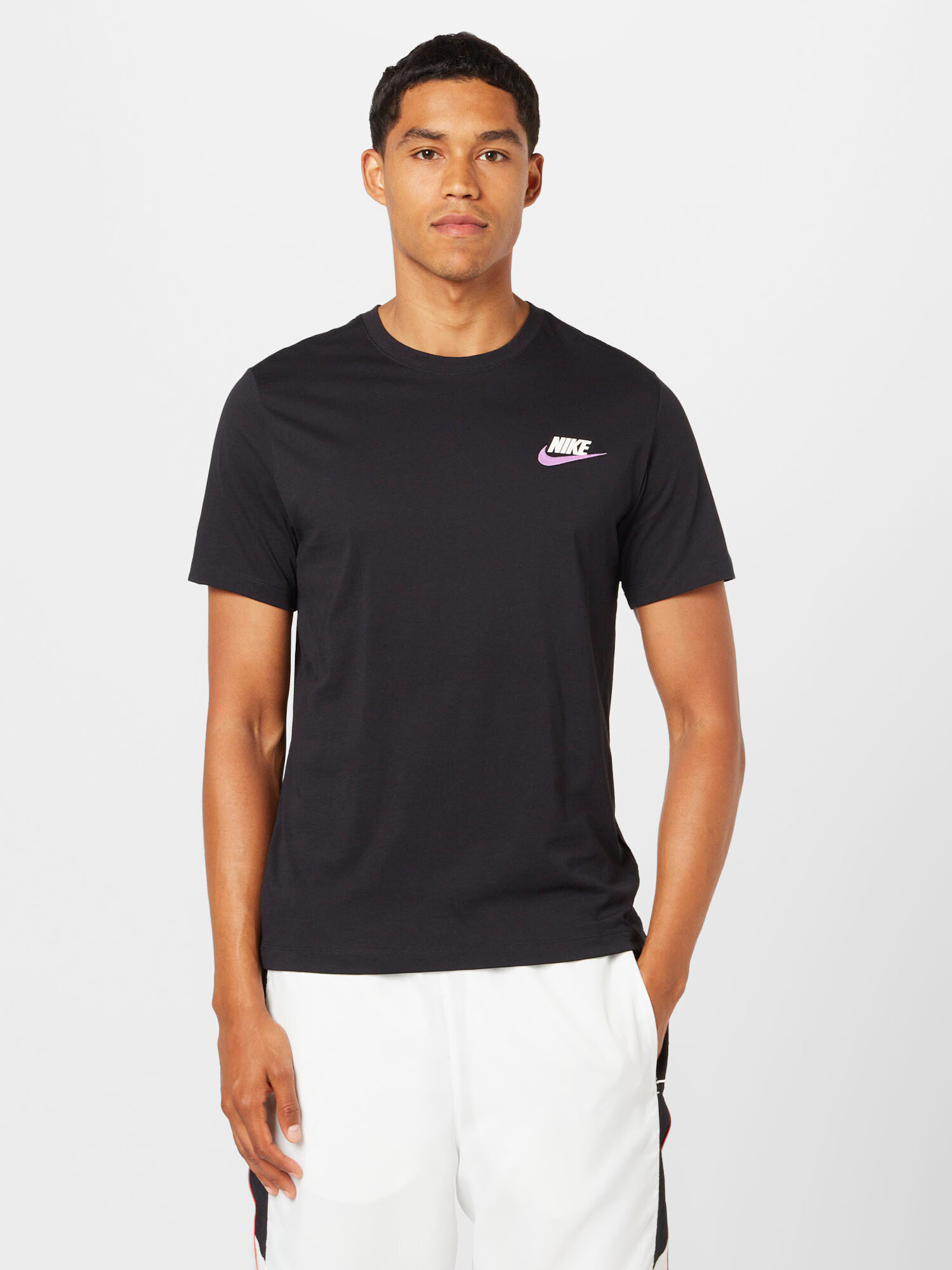 Nike Sportswear Tricou negru / alb - Pled.ro