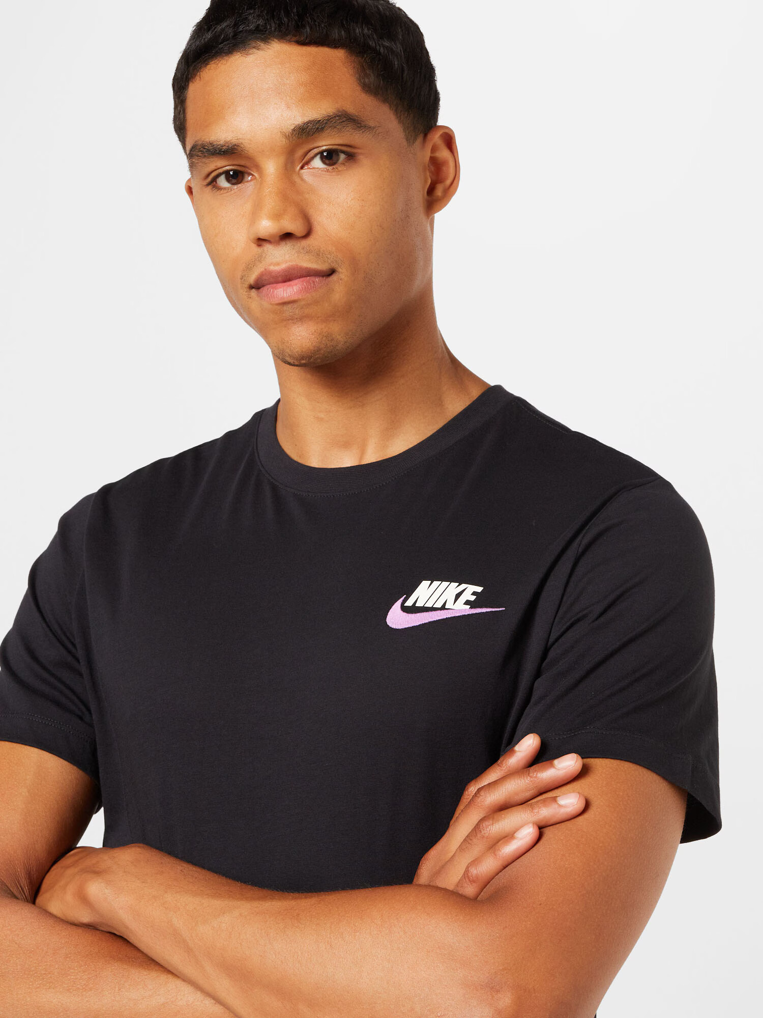 Nike Sportswear Tricou negru / alb - Pled.ro