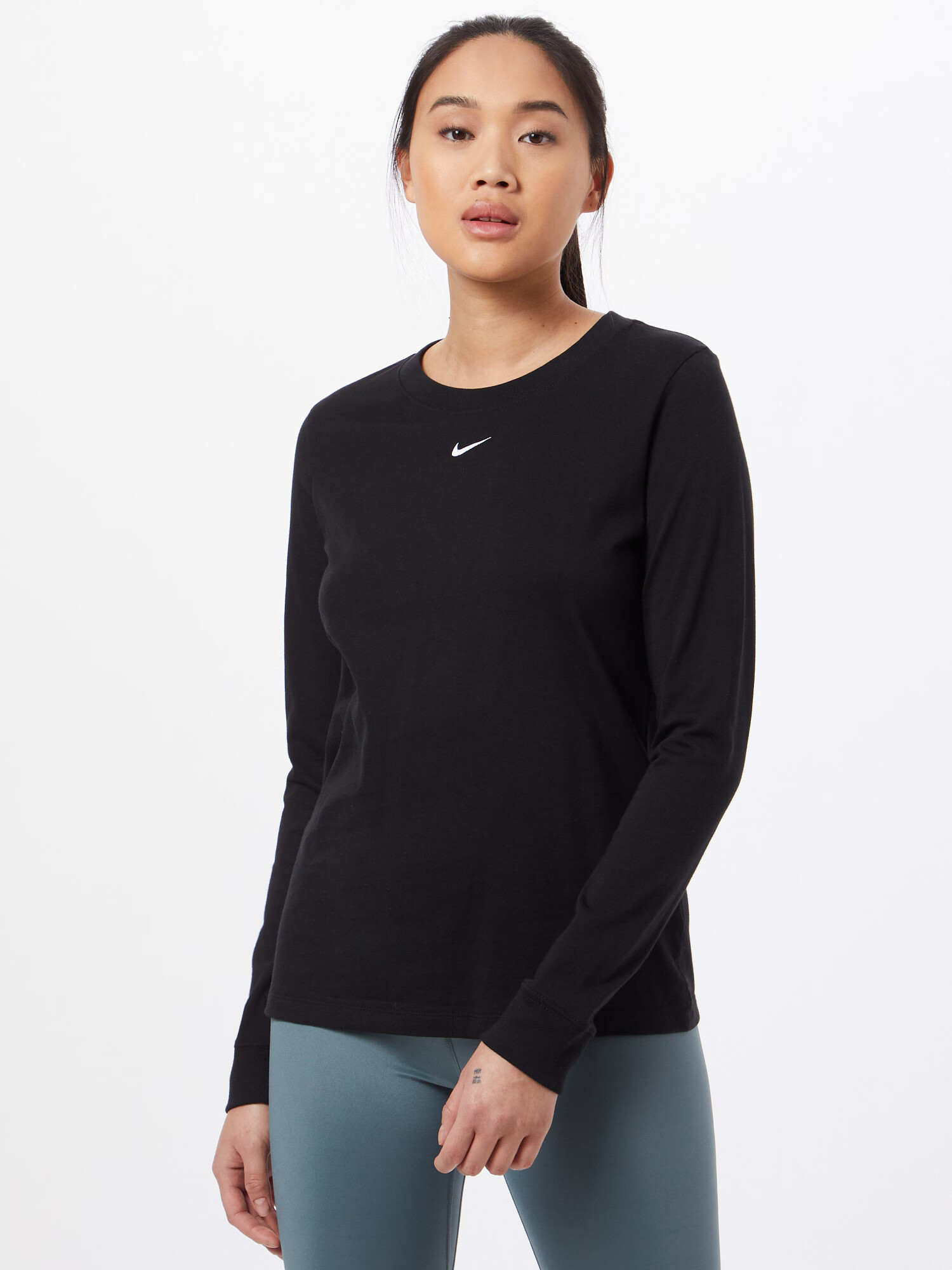 Nike Sportswear Tricou negru / alb - Pled.ro