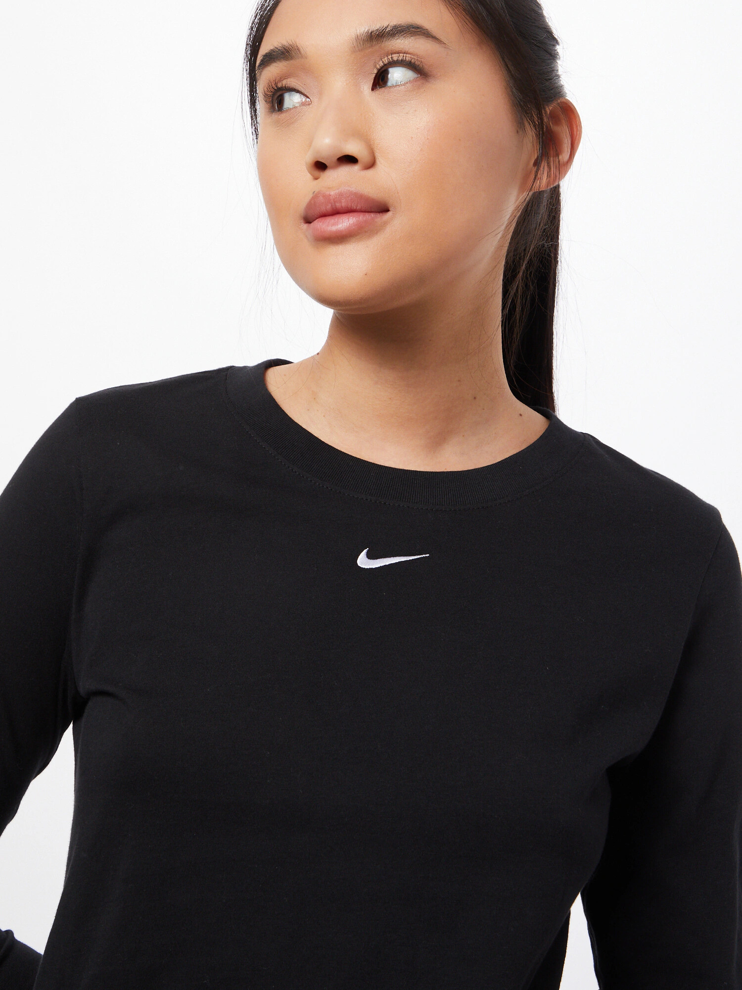 Nike Sportswear Tricou negru / alb - Pled.ro