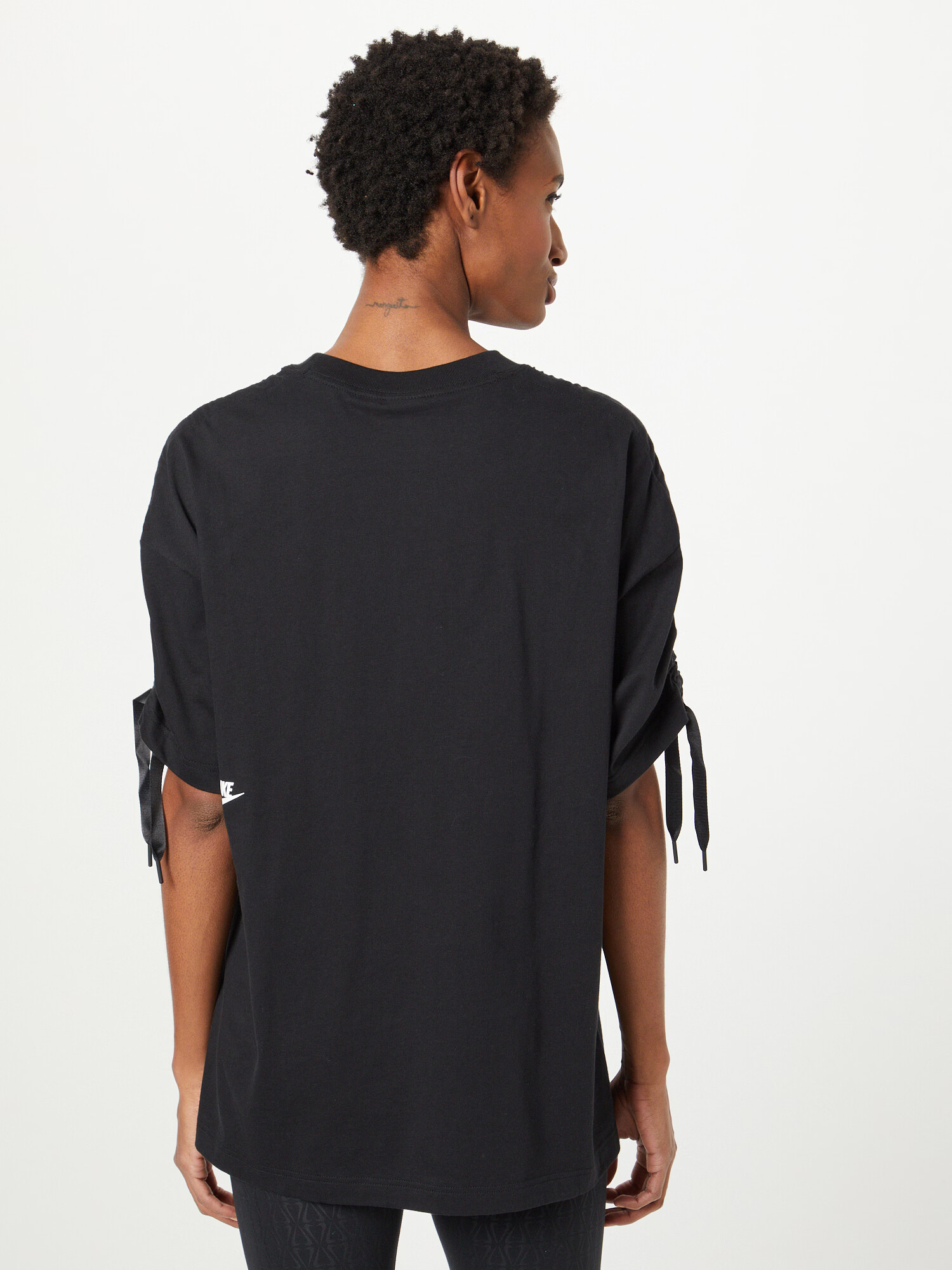 Nike Sportswear Tricou negru / alb - Pled.ro