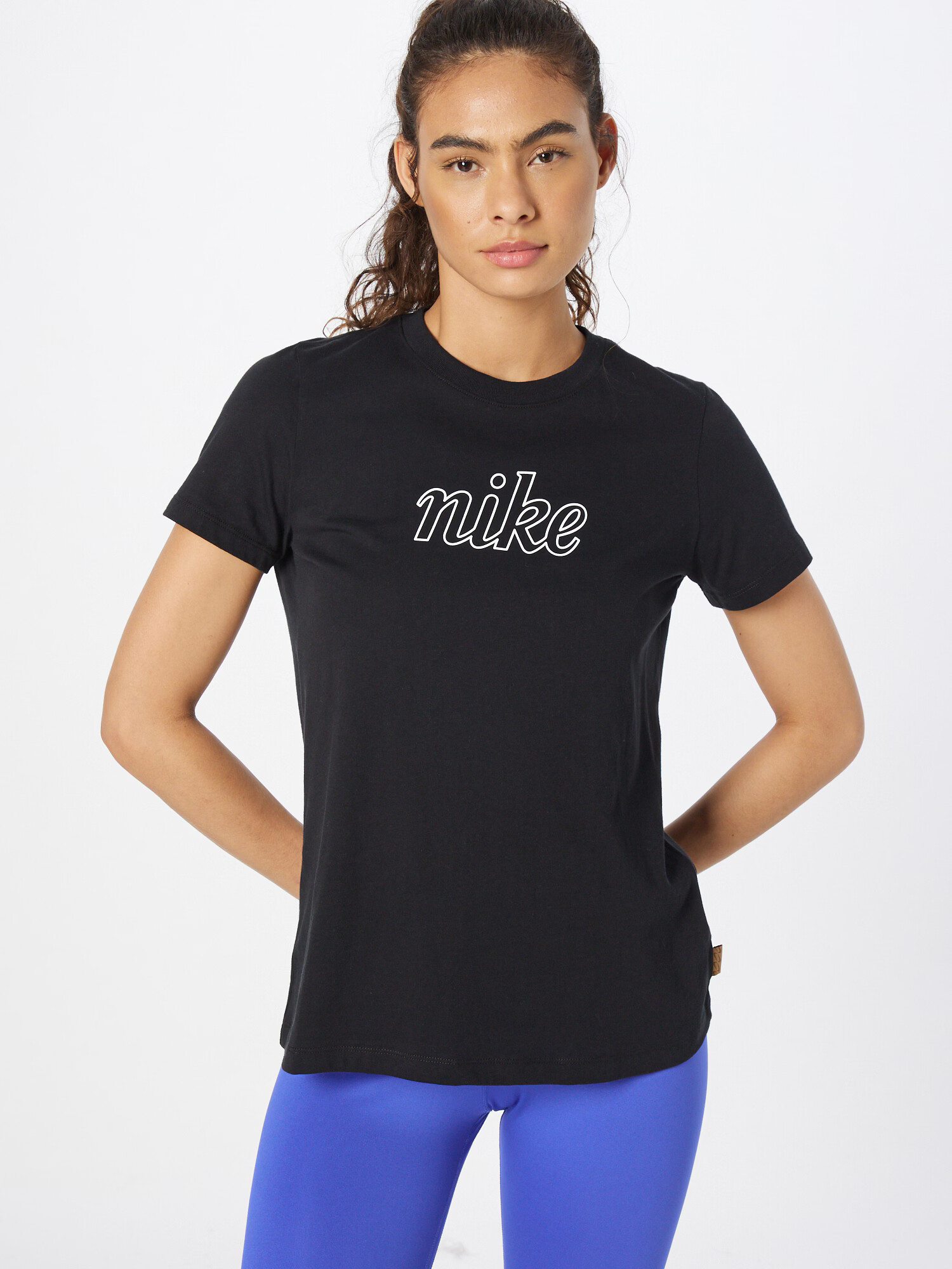 Nike Sportswear Tricou negru / alb - Pled.ro