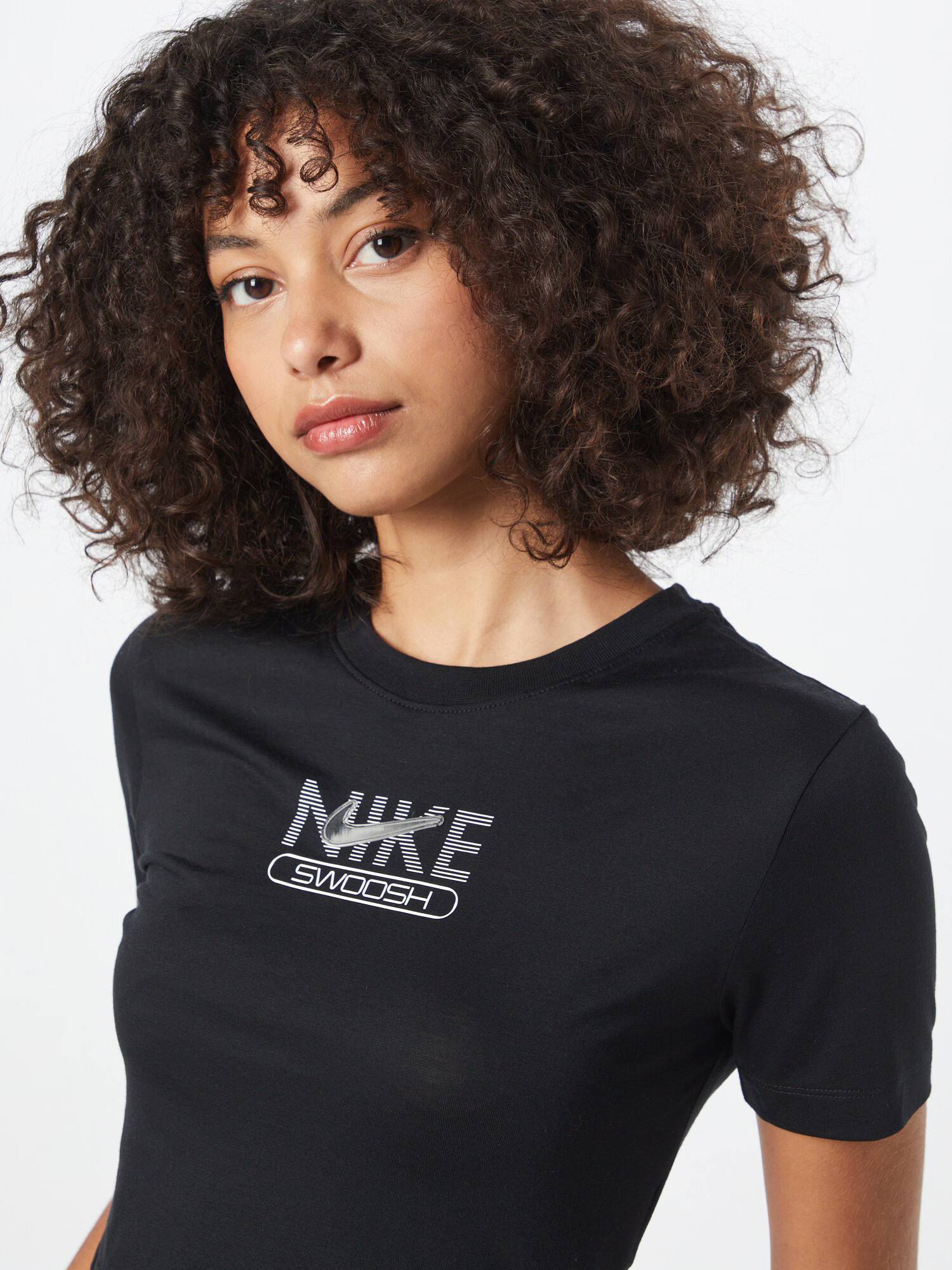 Nike Sportswear Tricou negru / alb - Pled.ro