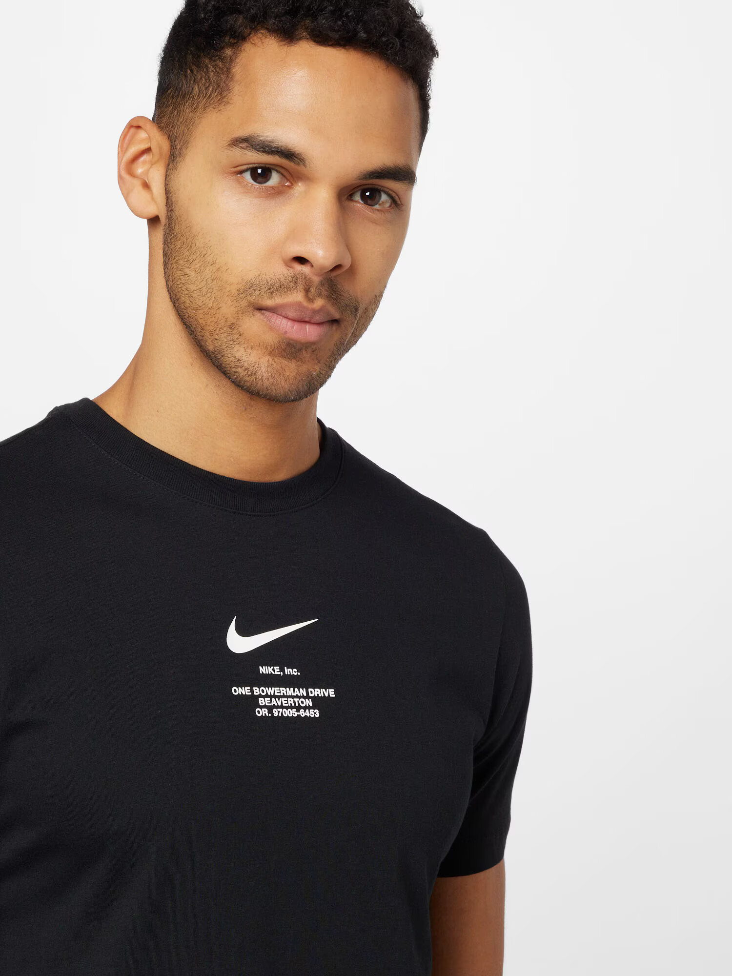 Nike Sportswear Tricou negru / alb - Pled.ro