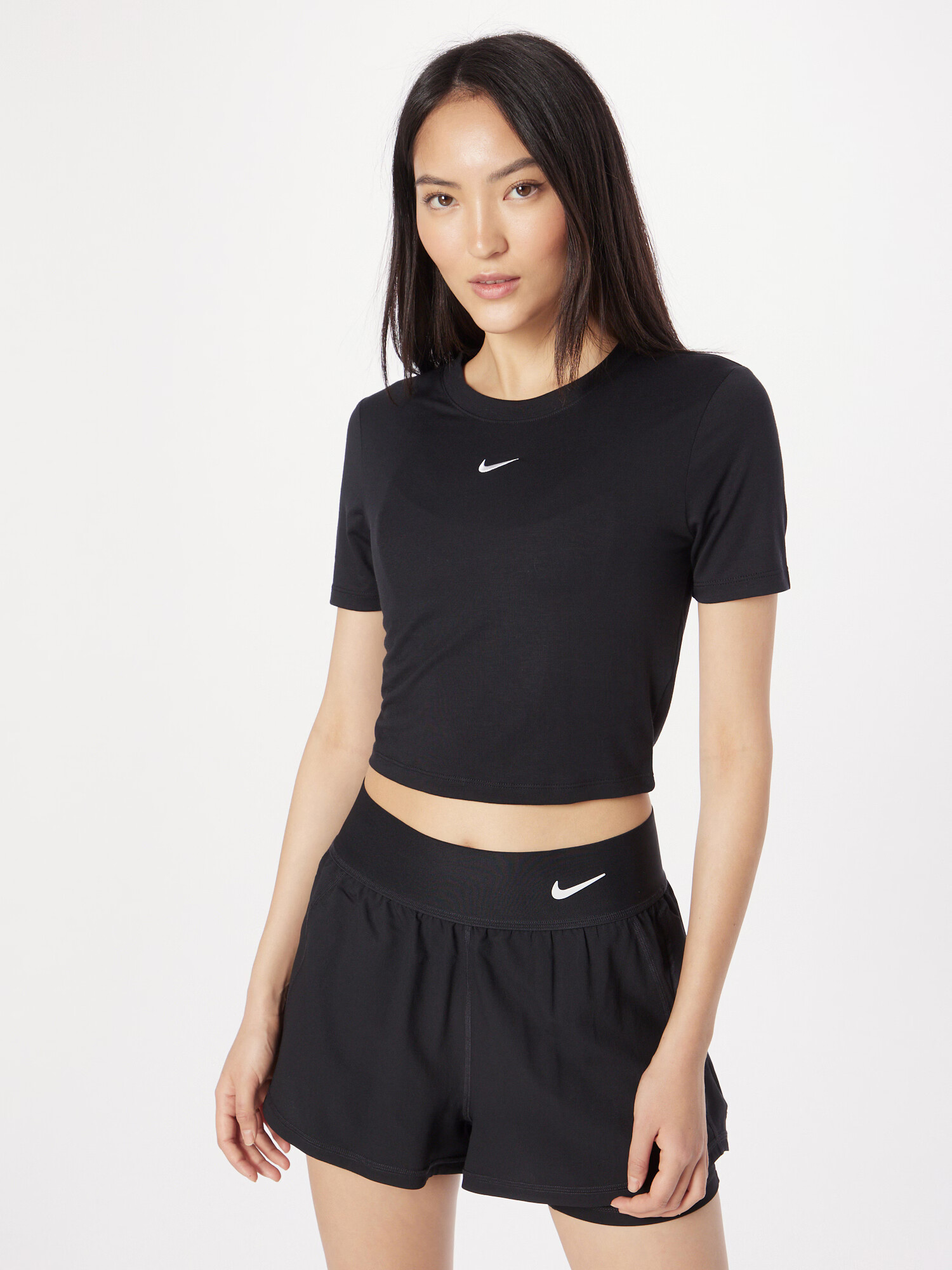 Nike Sportswear Tricou 'Essential' negru / alb - Pled.ro