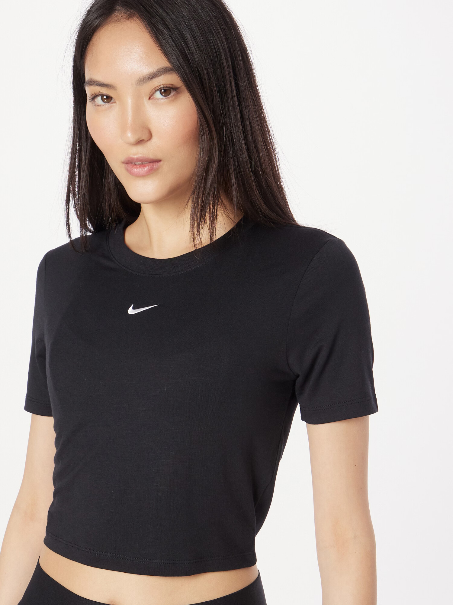 Nike Sportswear Tricou 'Essential' negru / alb - Pled.ro