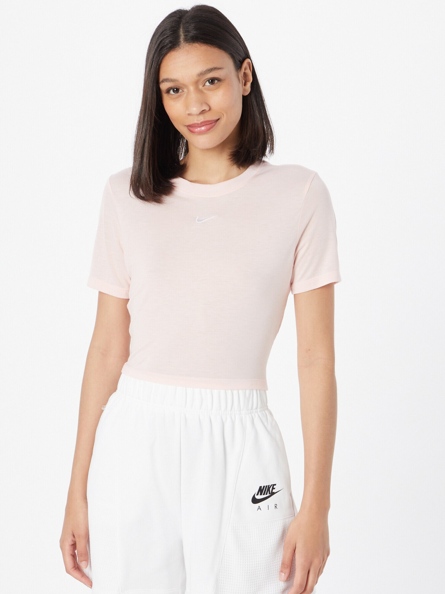 Nike Sportswear Tricou roz pastel / alb - Pled.ro