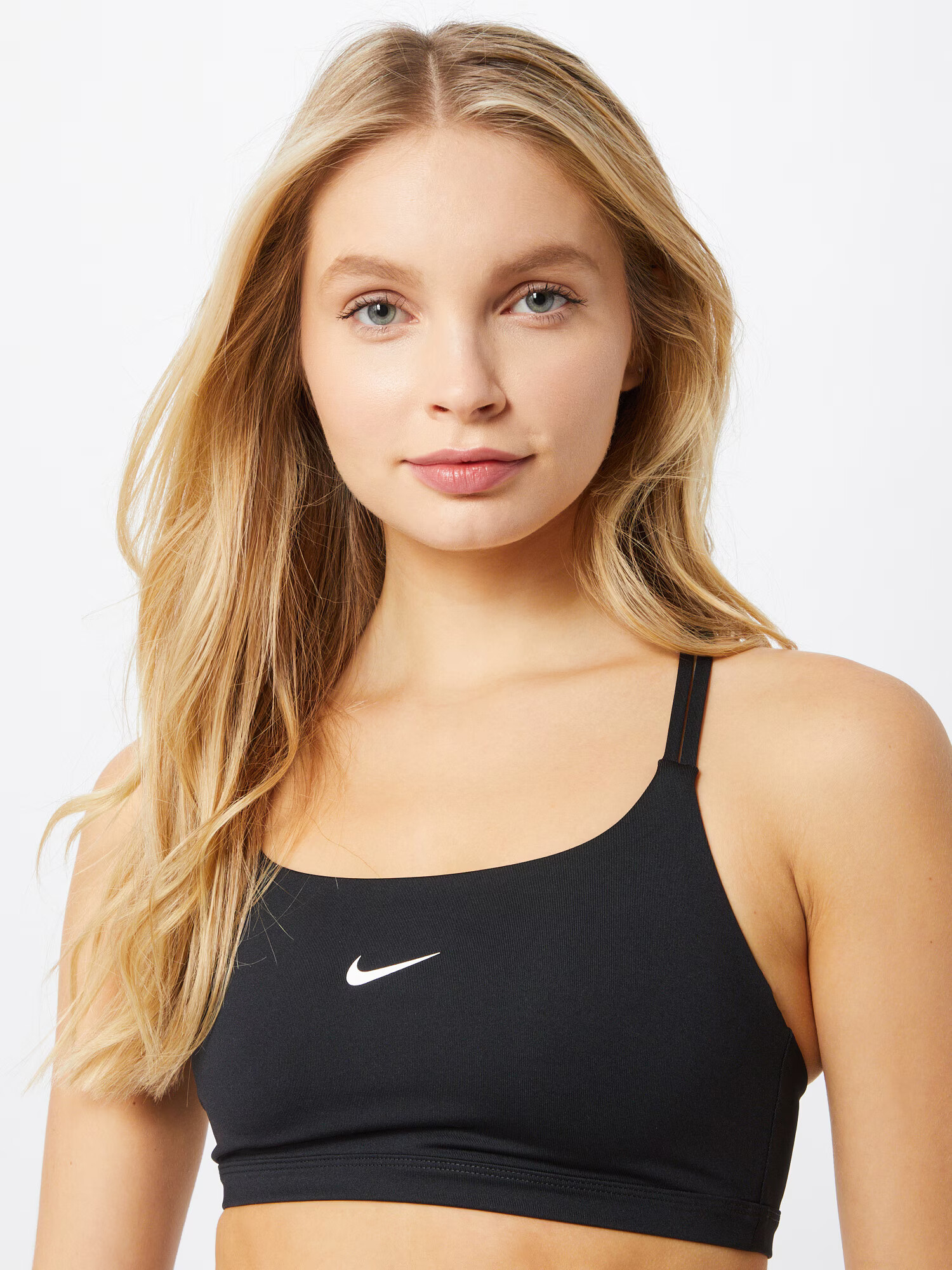 NIKE Sutien sport 'Indy' negru / alb - Pled.ro