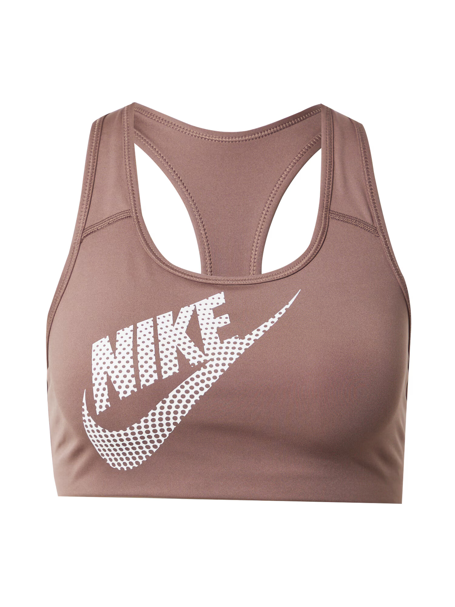 NIKE Sutien sport maro / alb - Pled.ro