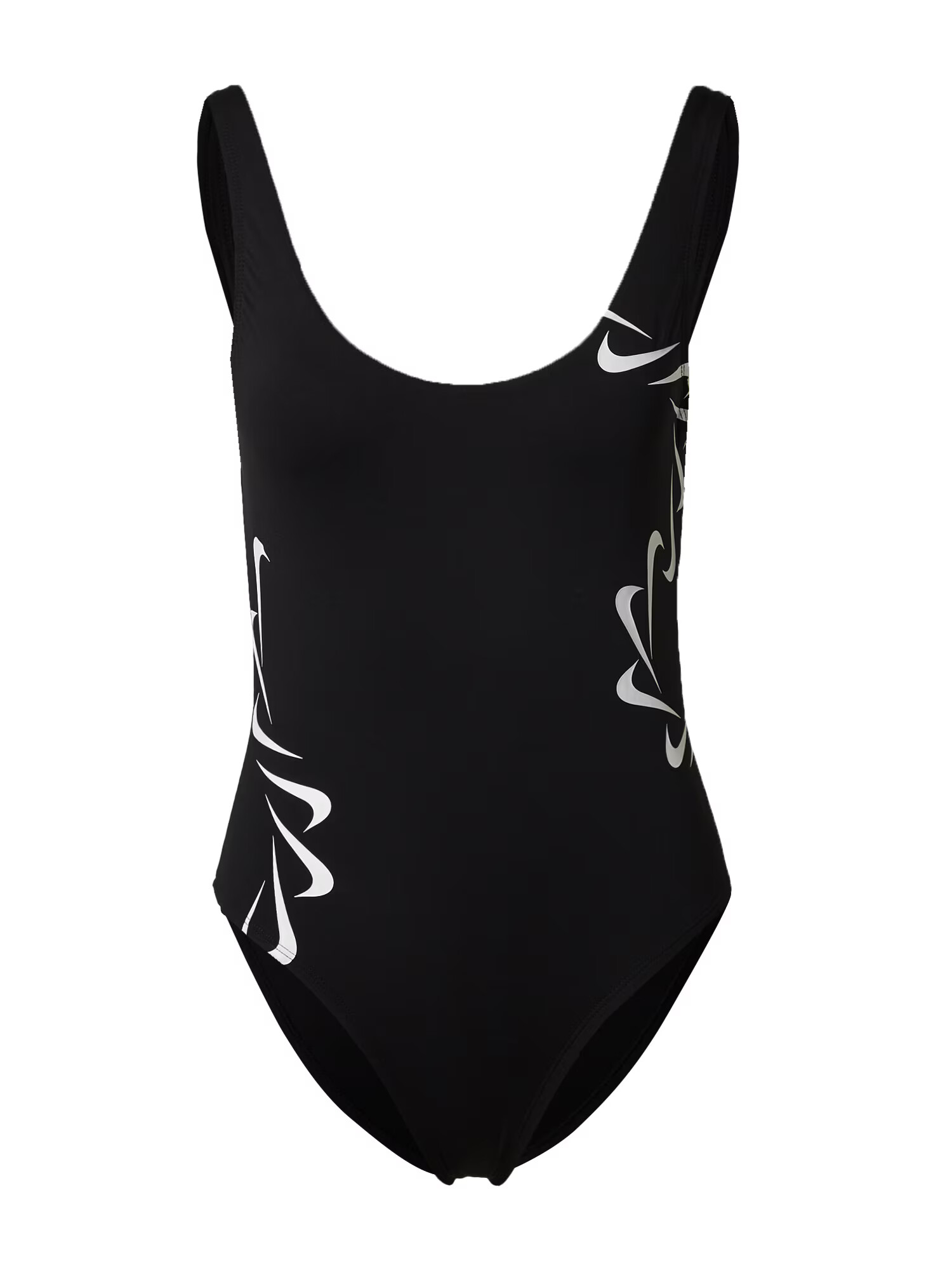 Nike Swim Costum de baie sport negru / alb - Pled.ro