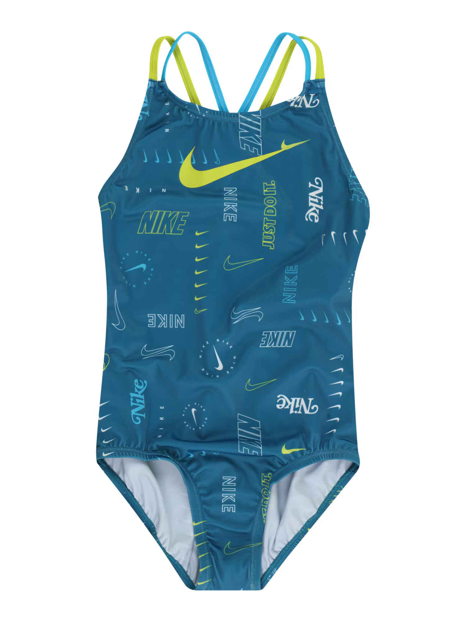 Nike Swim Modă de plajă sport albastru / verde stuf / alb - Pled.ro