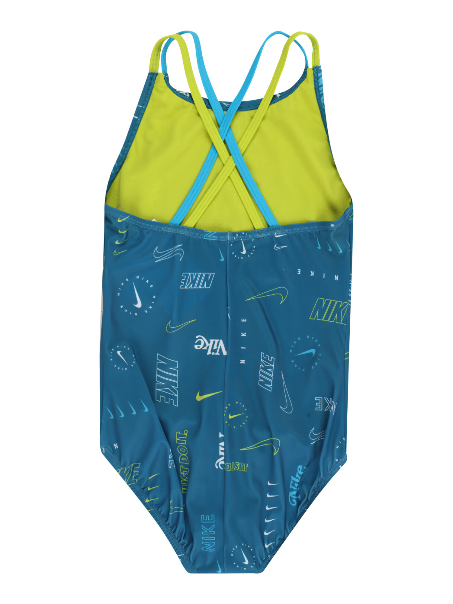 Nike Swim Modă de plajă sport albastru / verde stuf / alb - Pled.ro