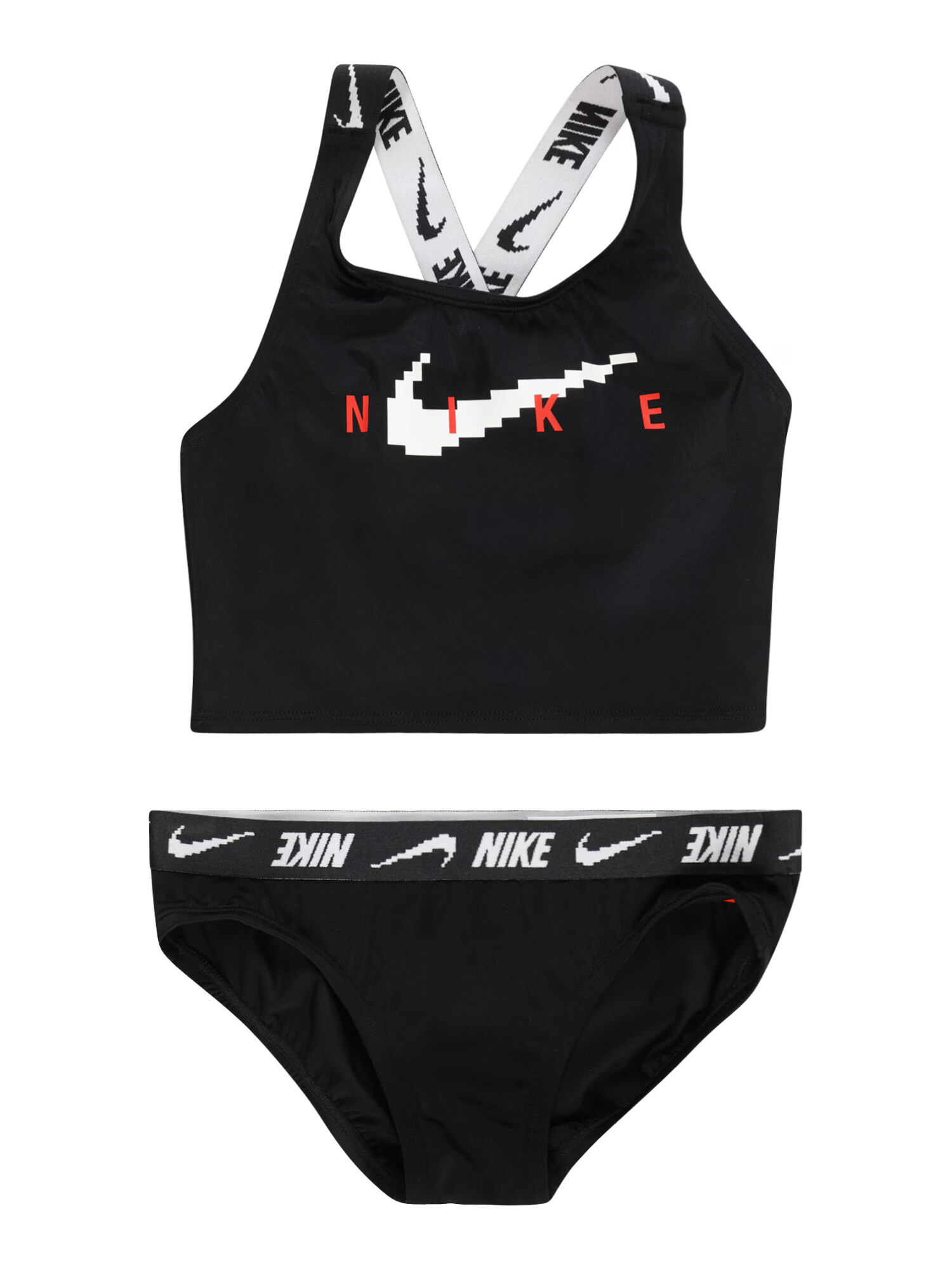 Nike Swim Modă de plajă sport roșu / negru / alb - Pled.ro