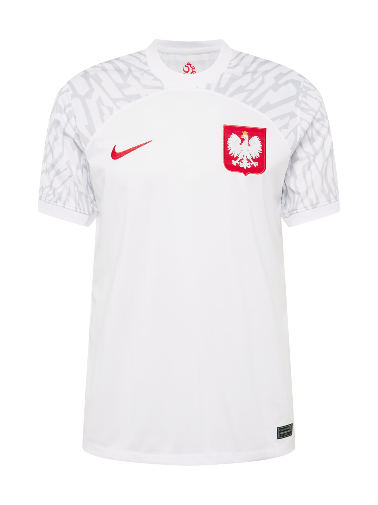 NIKE Tricot 'Polen 2022 Heim' gri / roșu / alb - Pled.ro