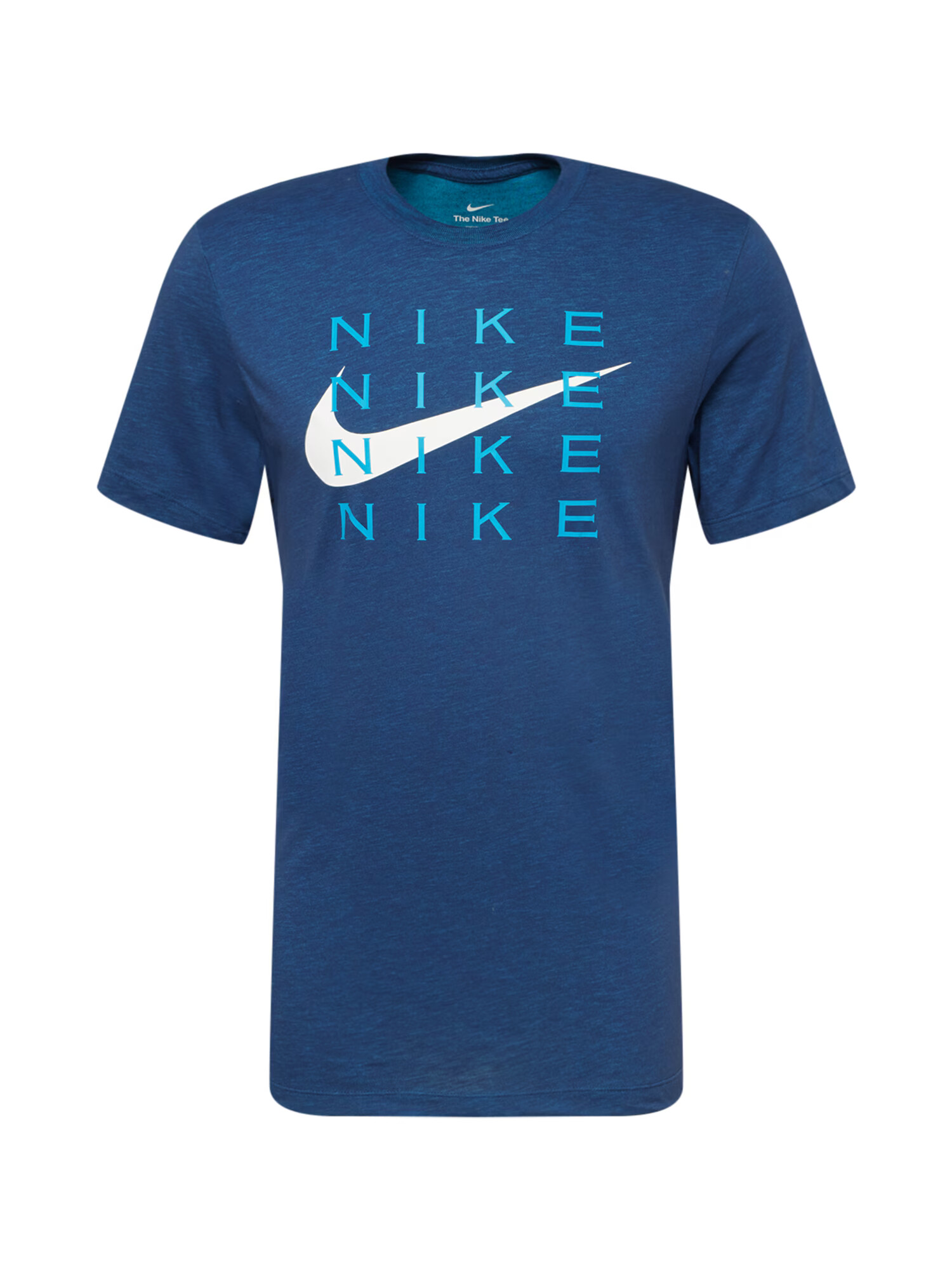 NIKE Tricou funcțional albastru / cyan / alb - Pled.ro