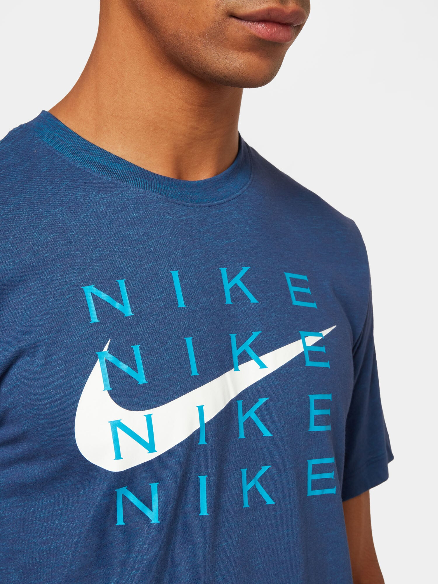 NIKE Tricou funcțional albastru / cyan / alb - Pled.ro