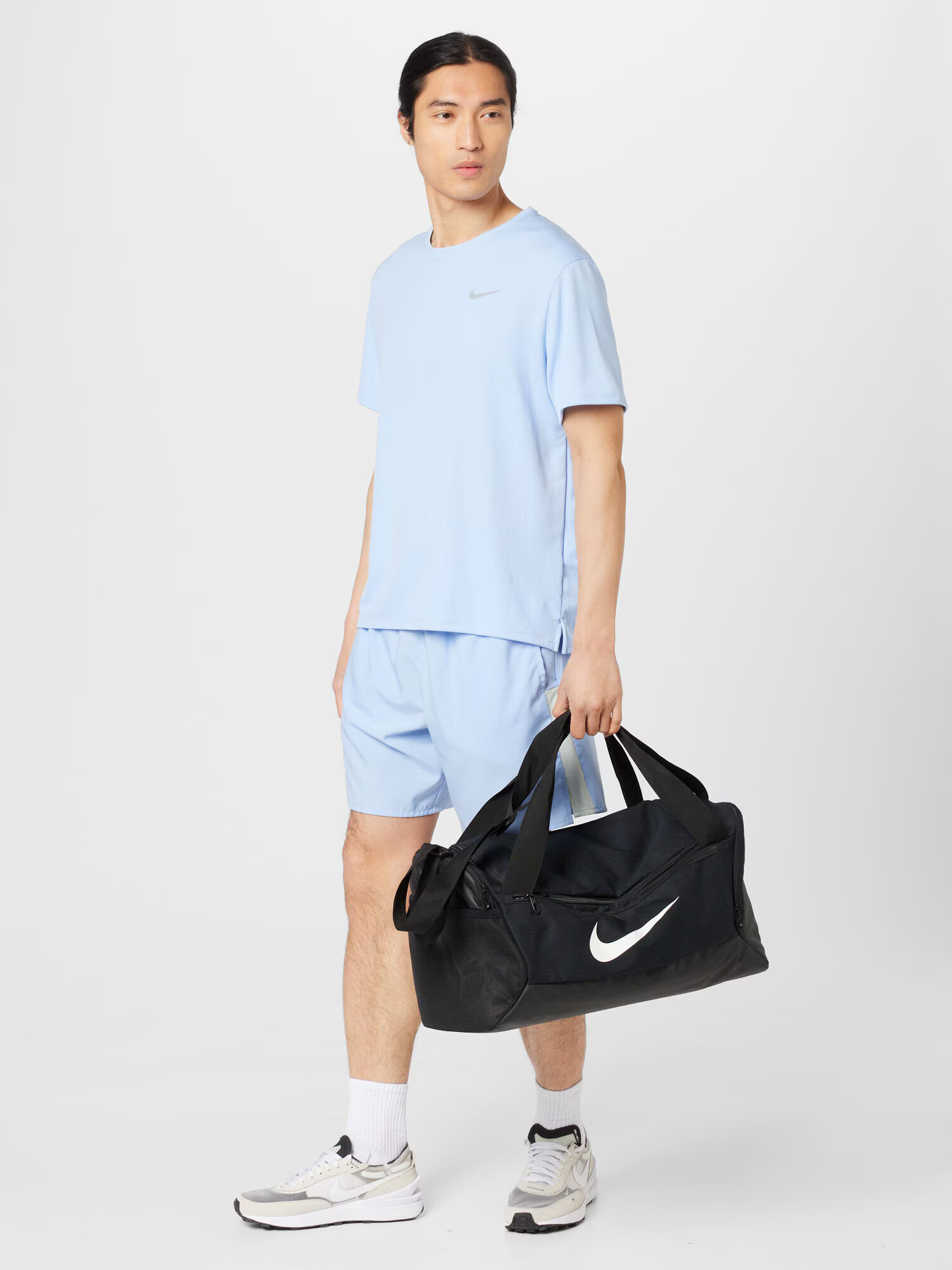 NIKE Tricou funcțional albastru deschis / argintiu - Pled.ro