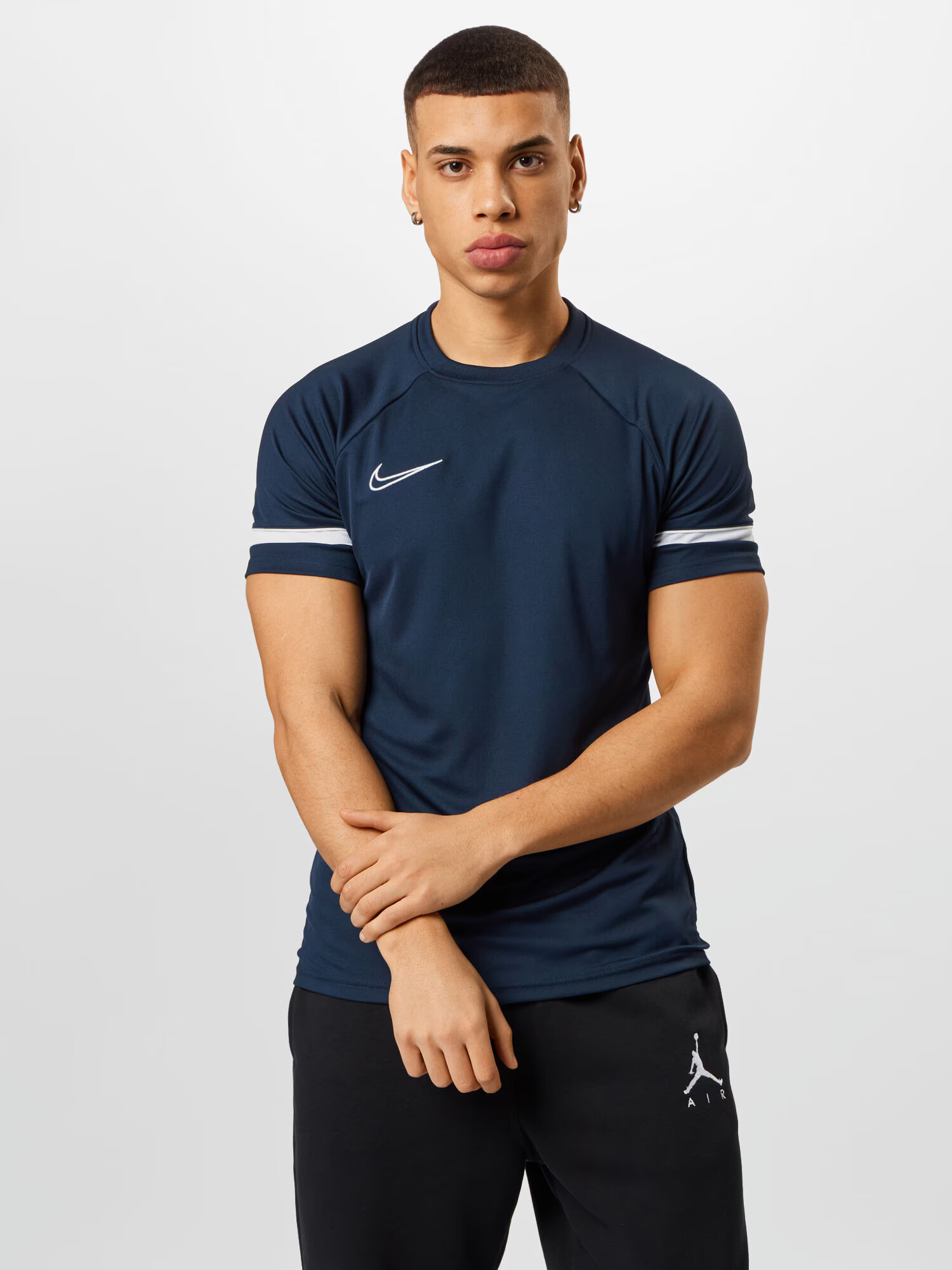 NIKE Tricou funcțional albastru marin / alb - Pled.ro