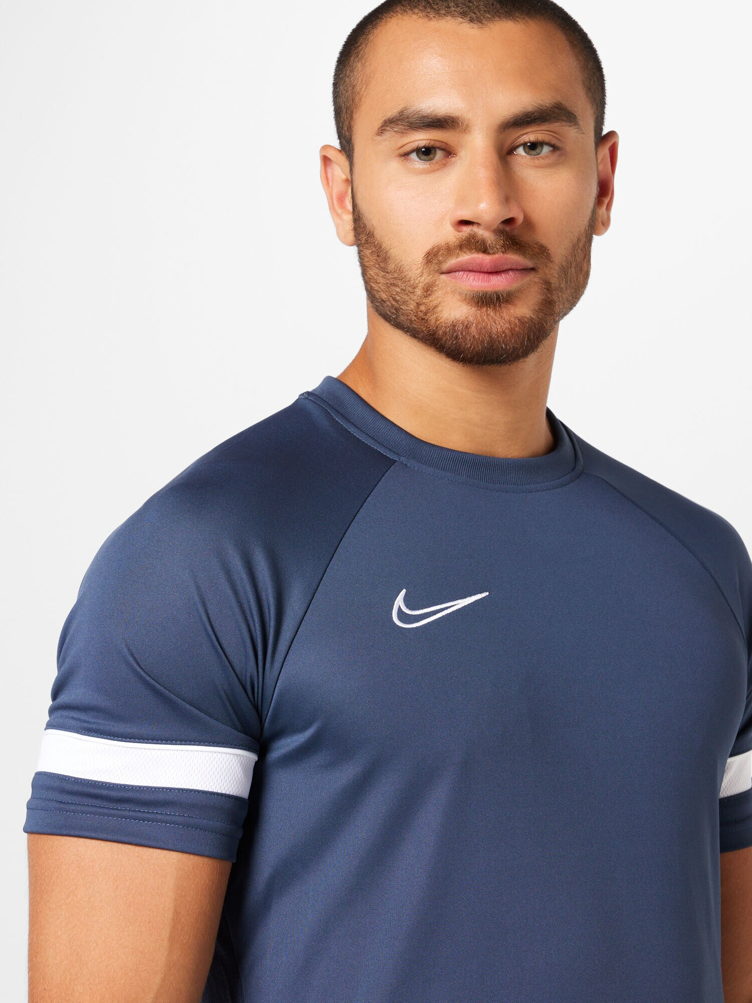 NIKE Tricou funcțional 'Academy 21' albastru marin / alb murdar - Pled.ro