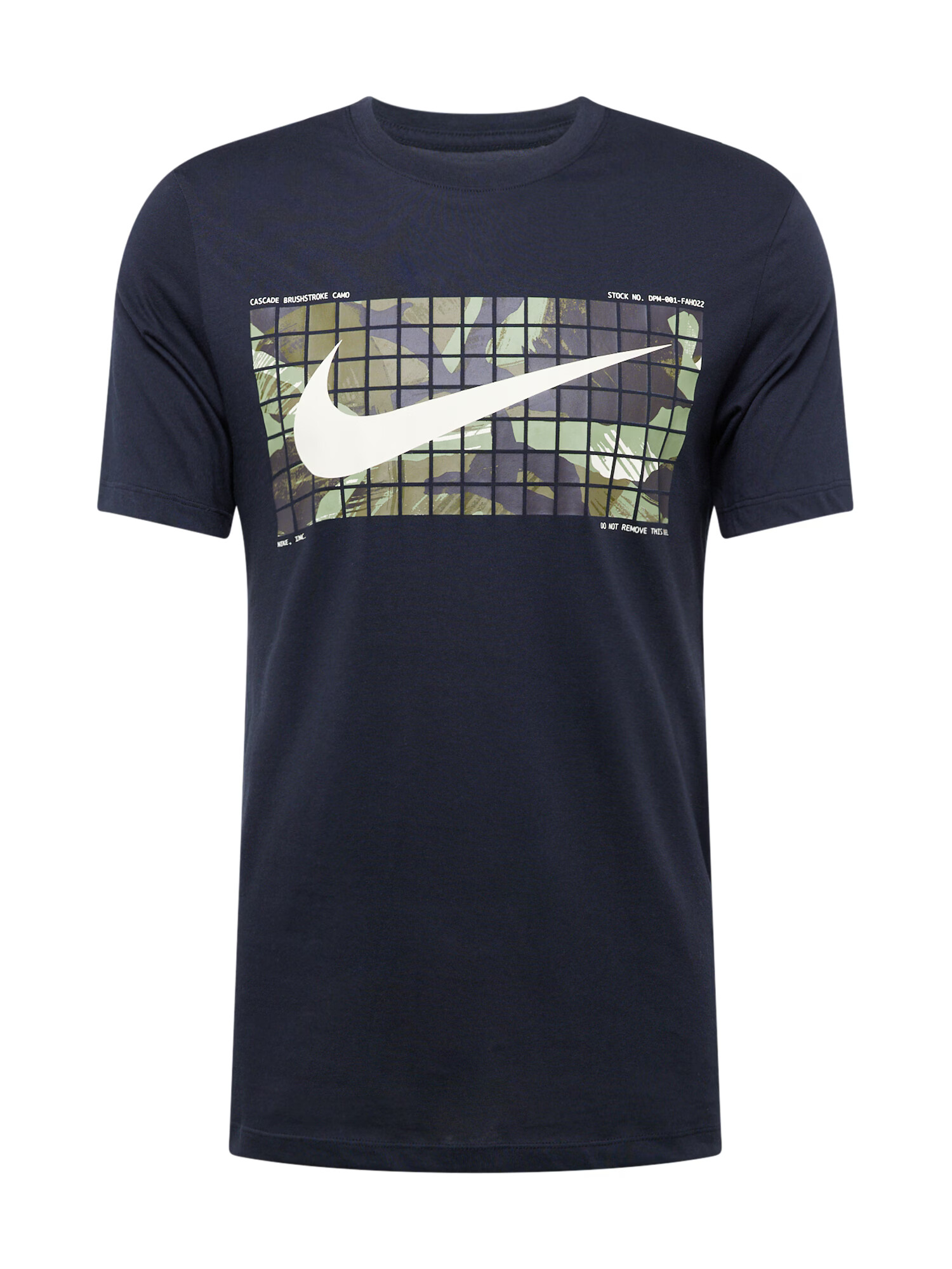 NIKE Tricou funcțional albastru marin / verde pastel / negru / alb - Pled.ro