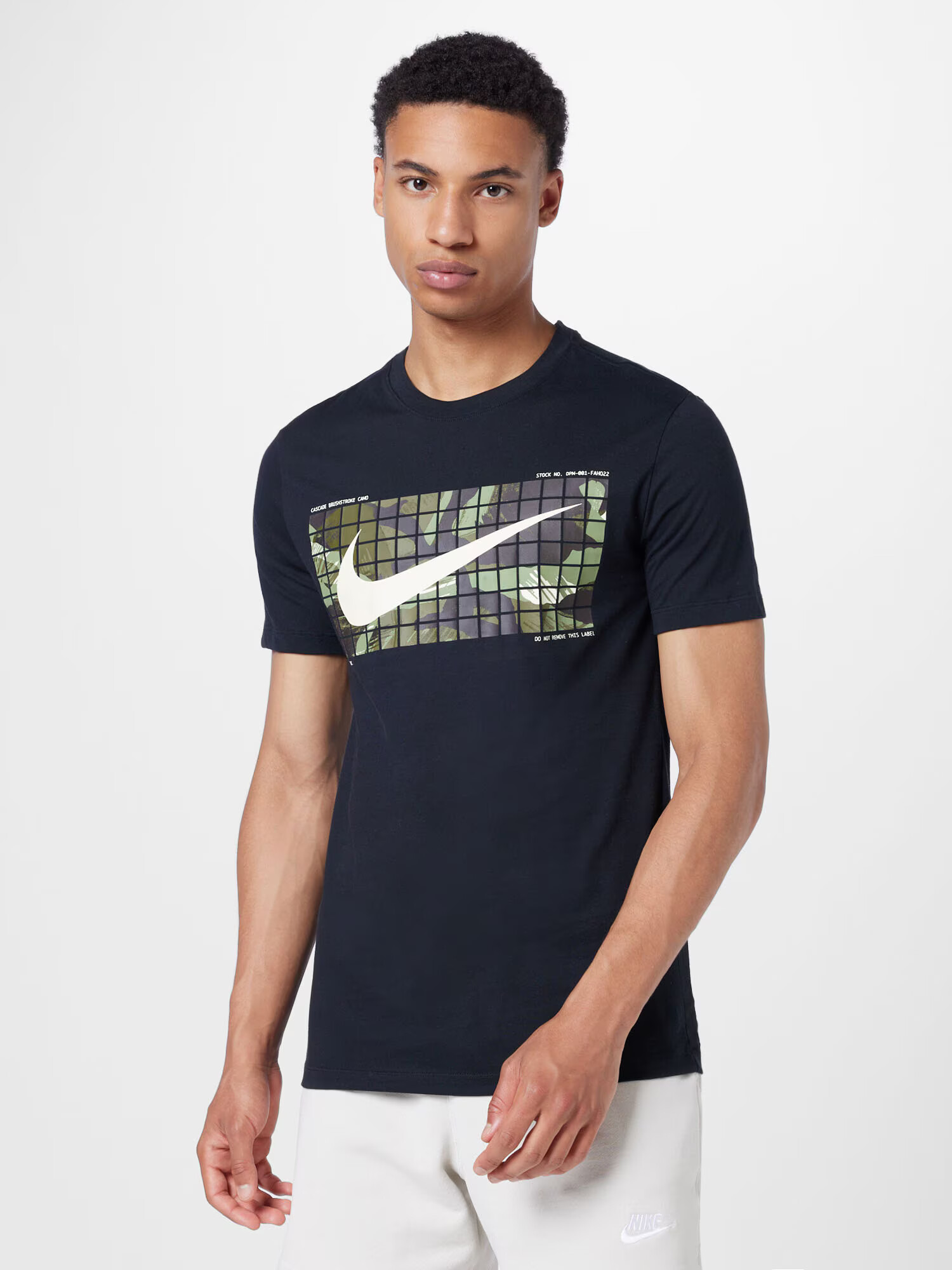 NIKE Tricou funcțional albastru marin / verde pastel / negru / alb - Pled.ro