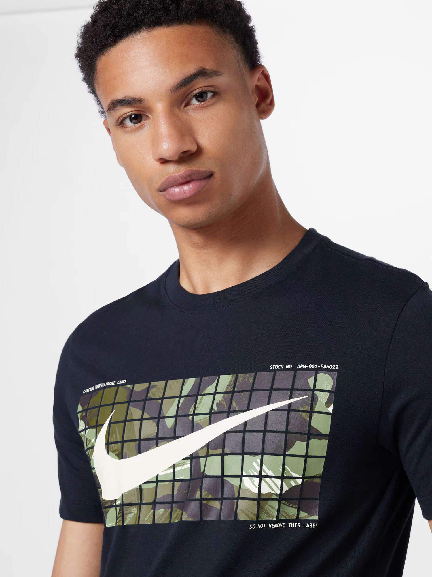 NIKE Tricou funcțional albastru marin / verde pastel / negru / alb - Pled.ro