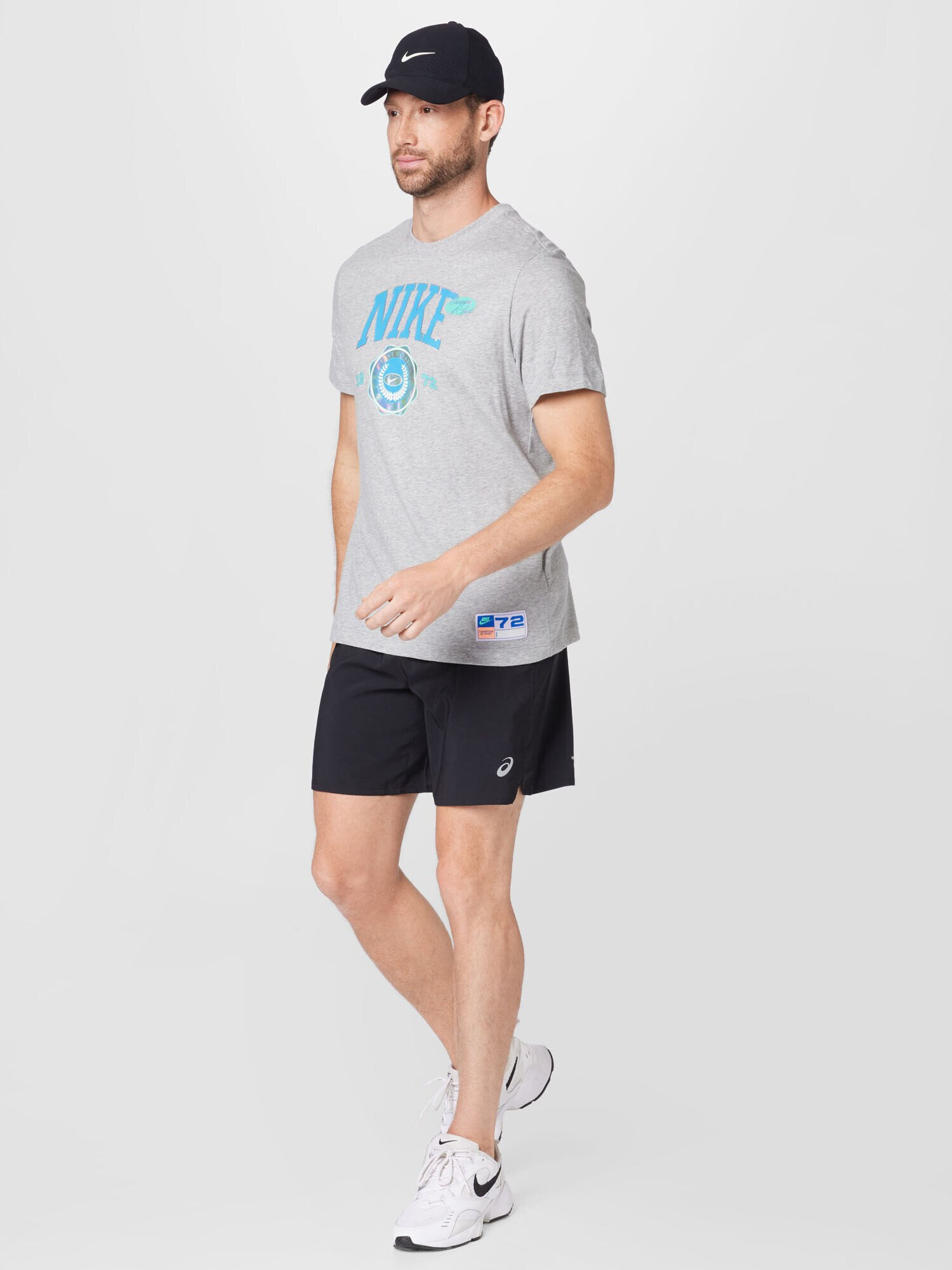 NIKE Tricou funcțional azur / gri deschis / alb - Pled.ro