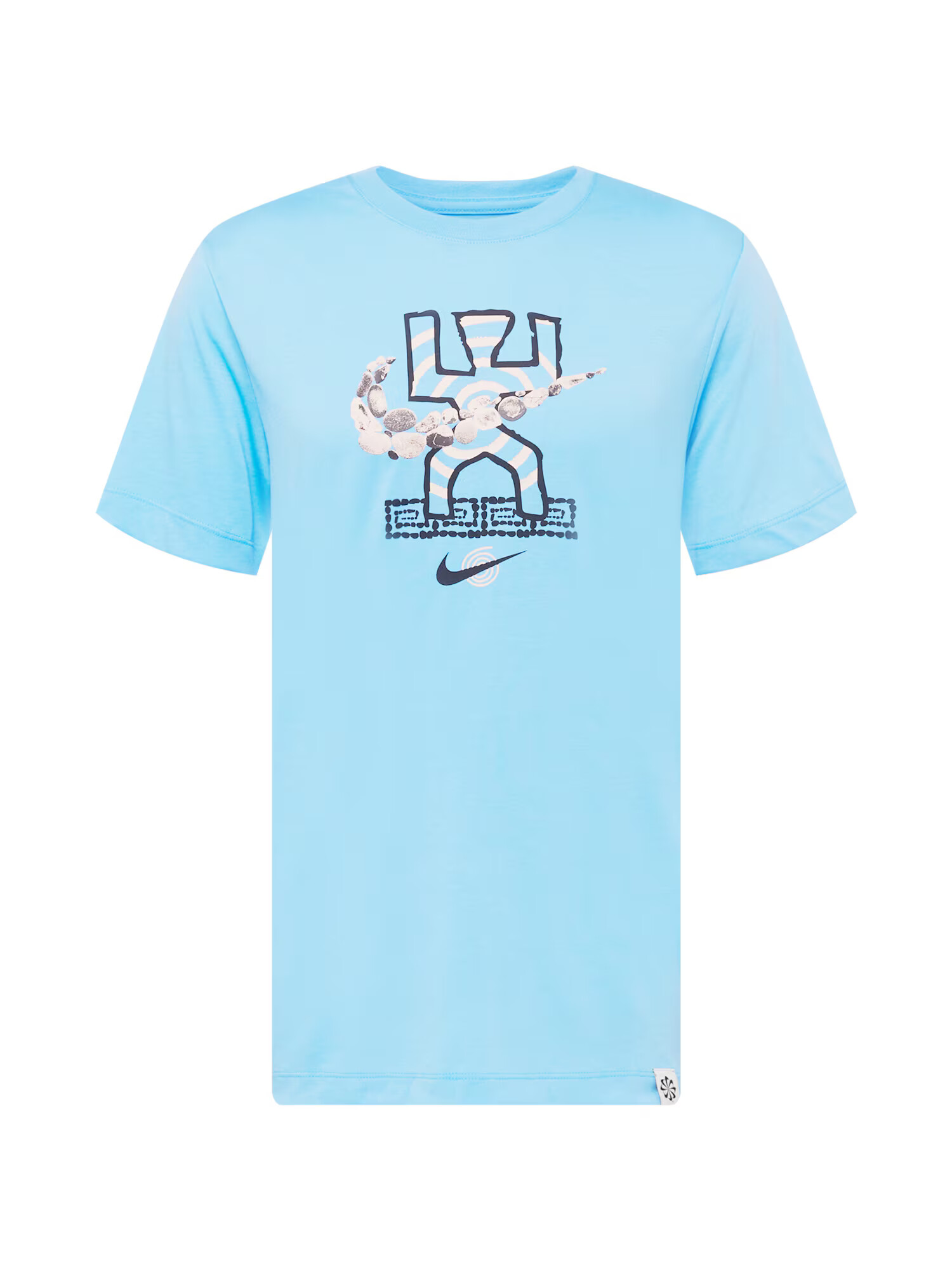 NIKE Tricou funcțional bleumarin / albastru deschis / gri / alb - Pled.ro