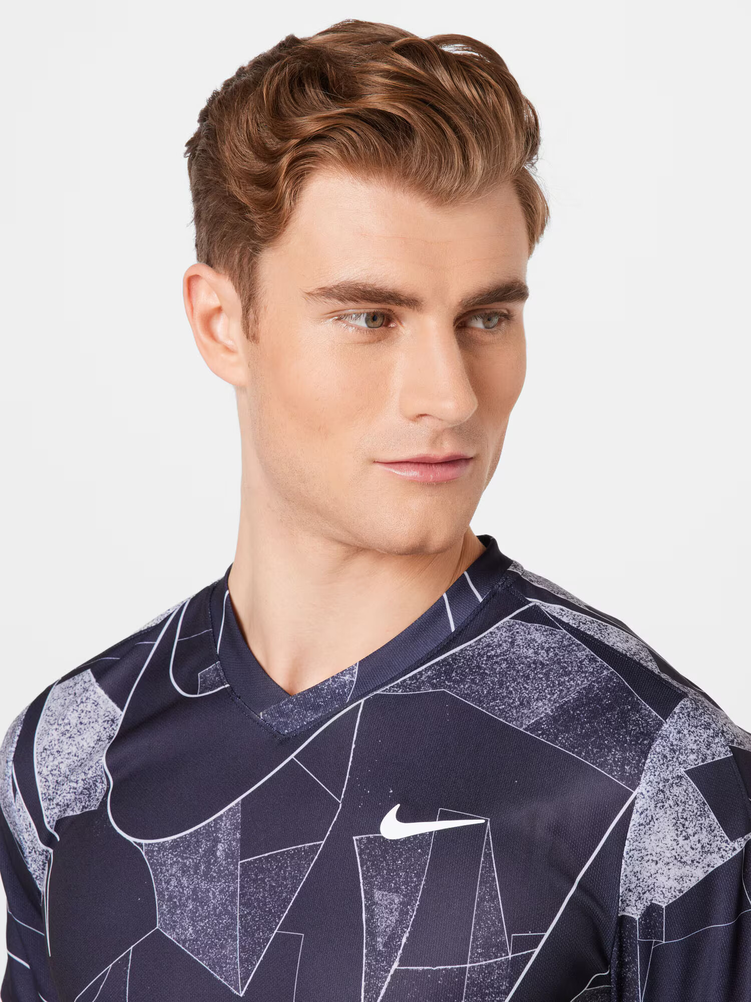 NIKE Tricou funcțional bleumarin / gri / negru / alb - Pled.ro