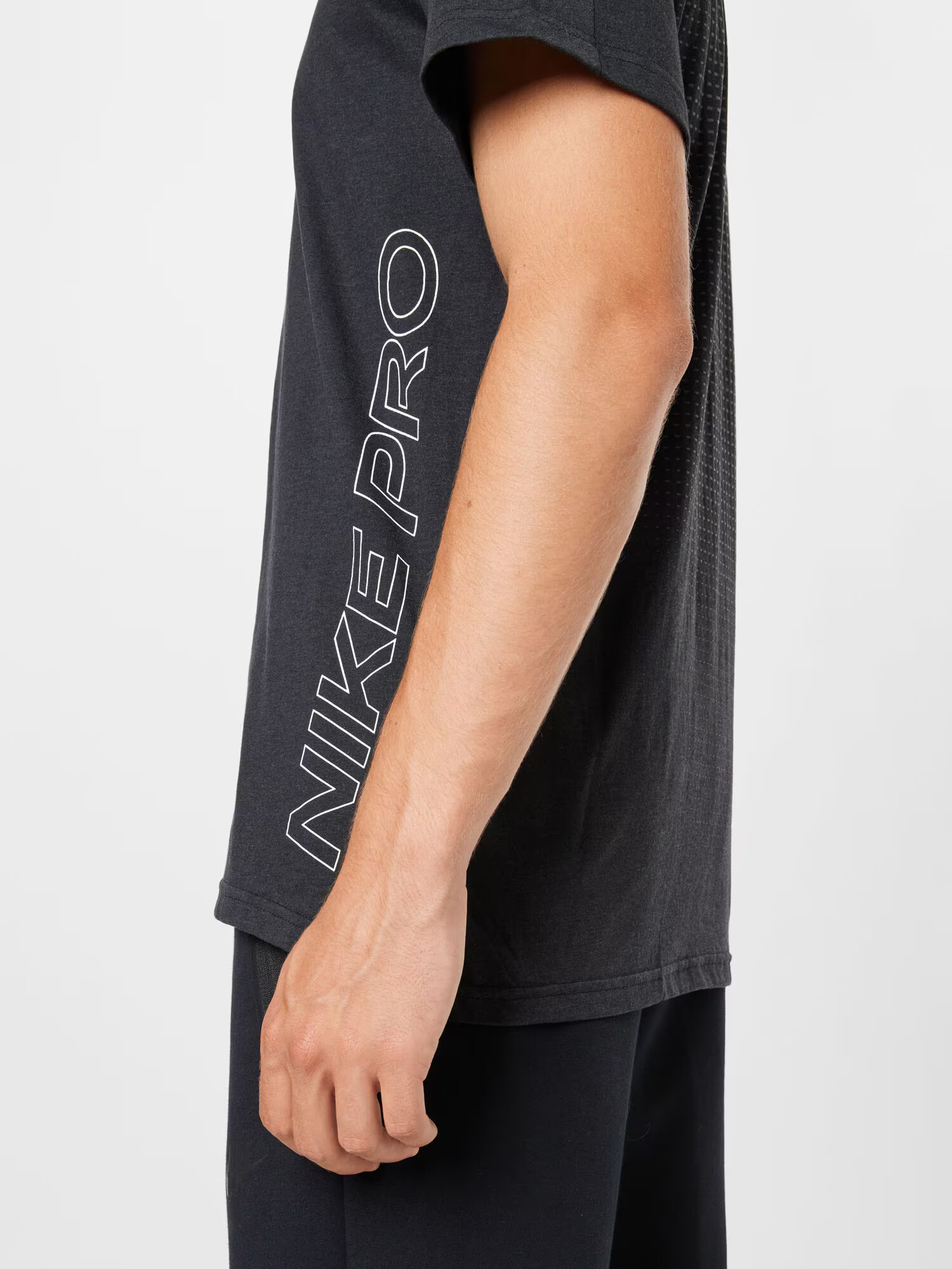 NIKE Tricou funcțional 'BURNOUT' negru amestecat / alb - Pled.ro