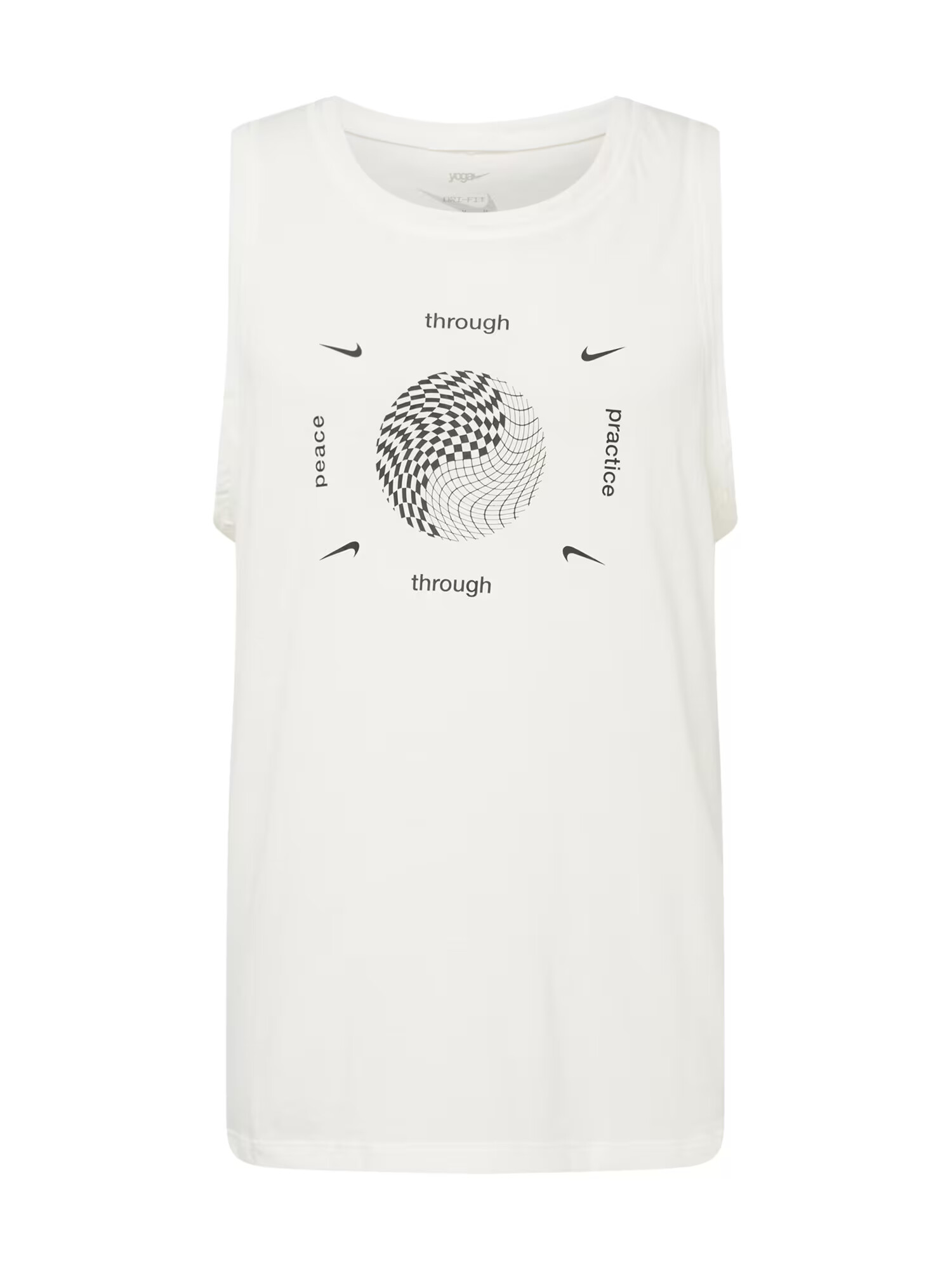 NIKE Tricou funcțional crem / negru - Pled.ro