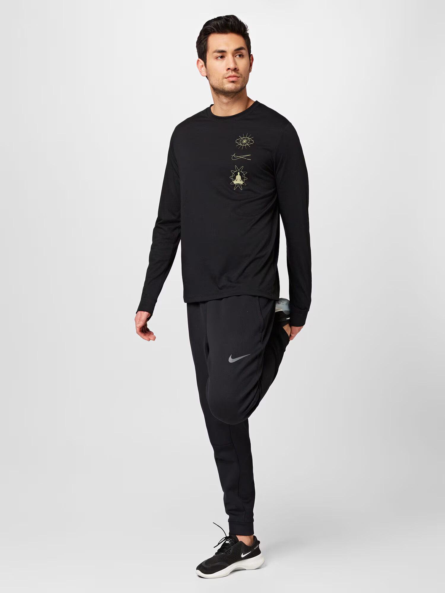 NIKE Tricou funcțional galben lămâie / negru - Pled.ro