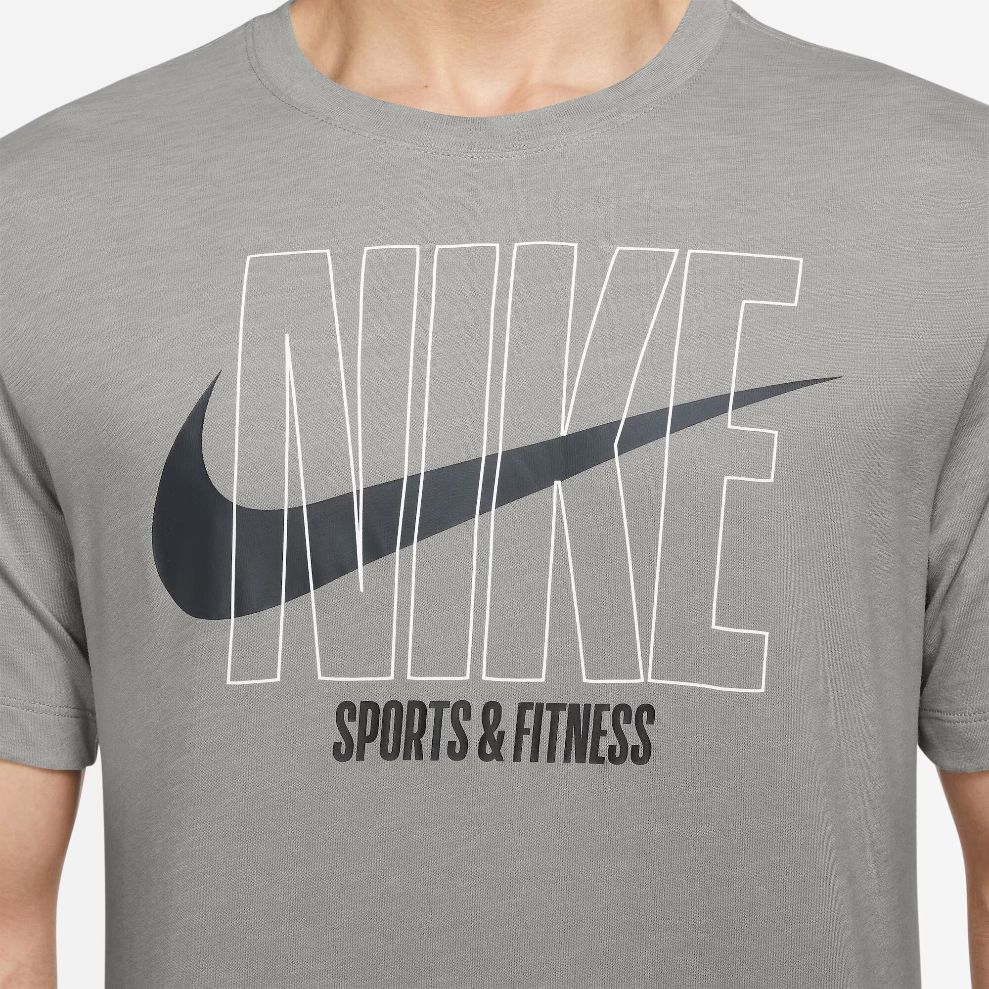 NIKE Tricou funcțional gri amestecat / negru / alb - Pled.ro