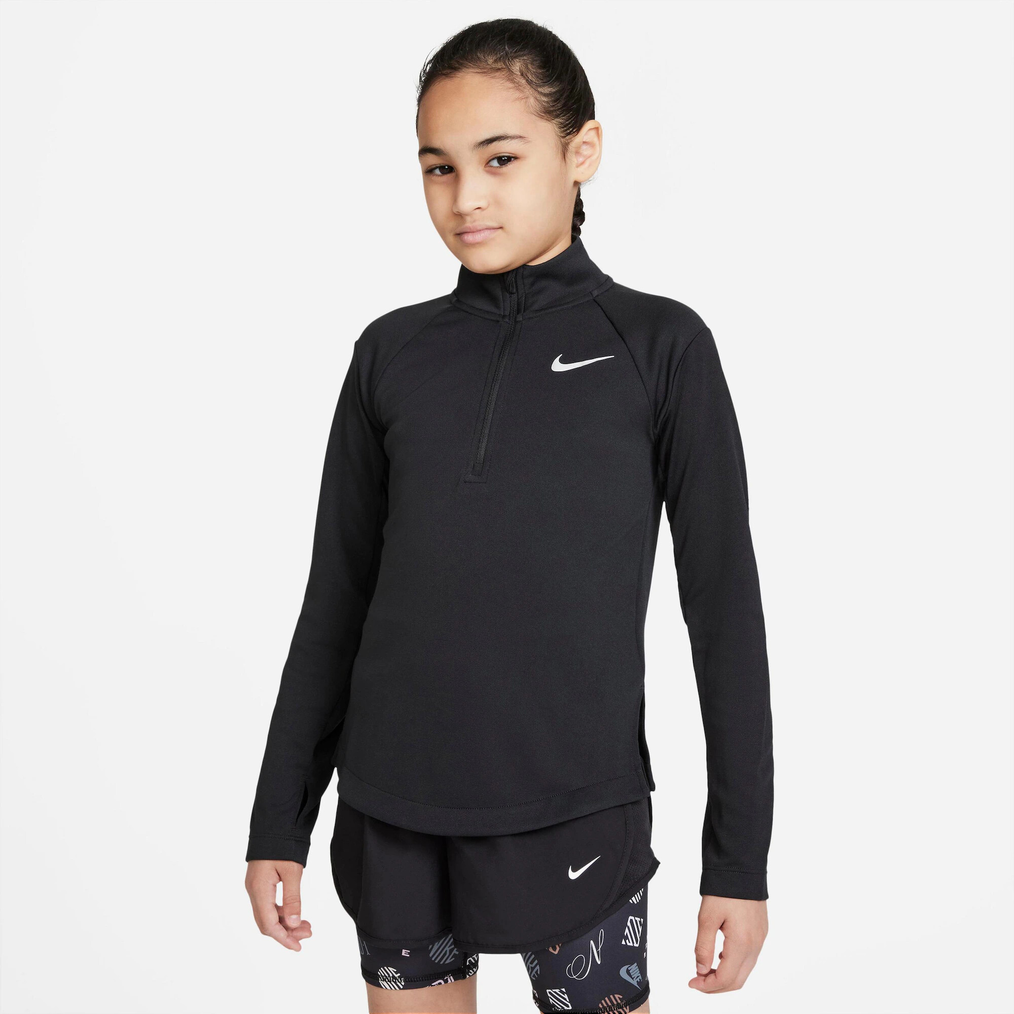 NIKE Tricou funcțional gri deschis / negru - Pled.ro