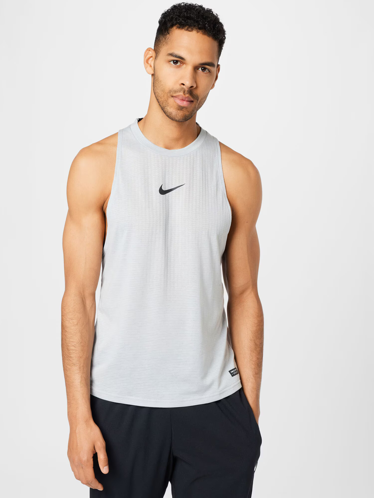 NIKE Tricou funcțional gri deschis / negru - Pled.ro