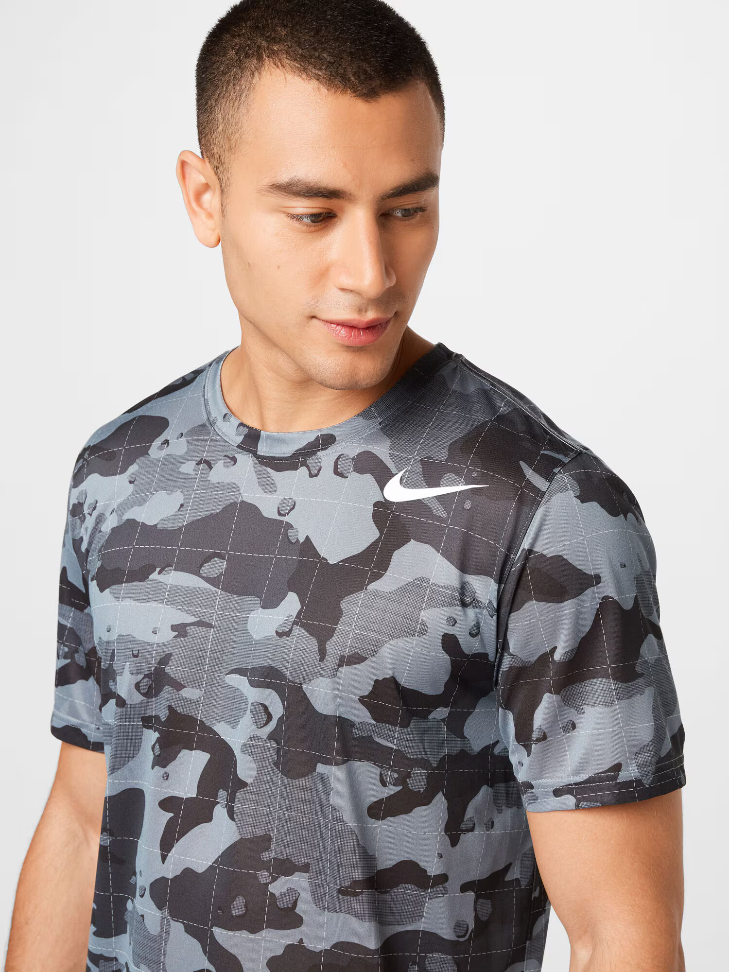 NIKE Tricou funcțional gri / gri grafit / gri închis / gri amestecat / alb - Pled.ro