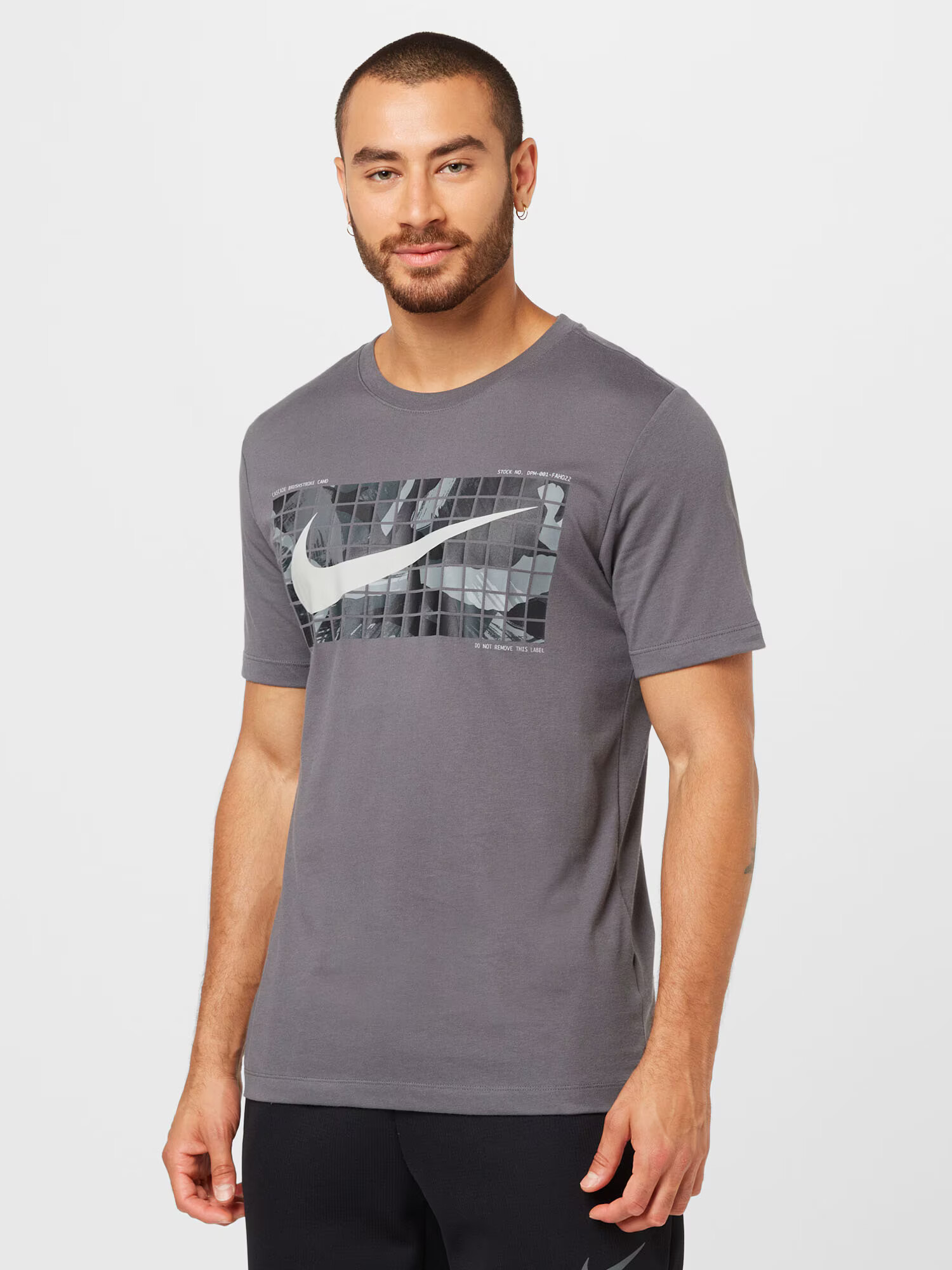 NIKE Tricou funcțional gri metalic / gri fumuriu / gri închis / alb - Pled.ro