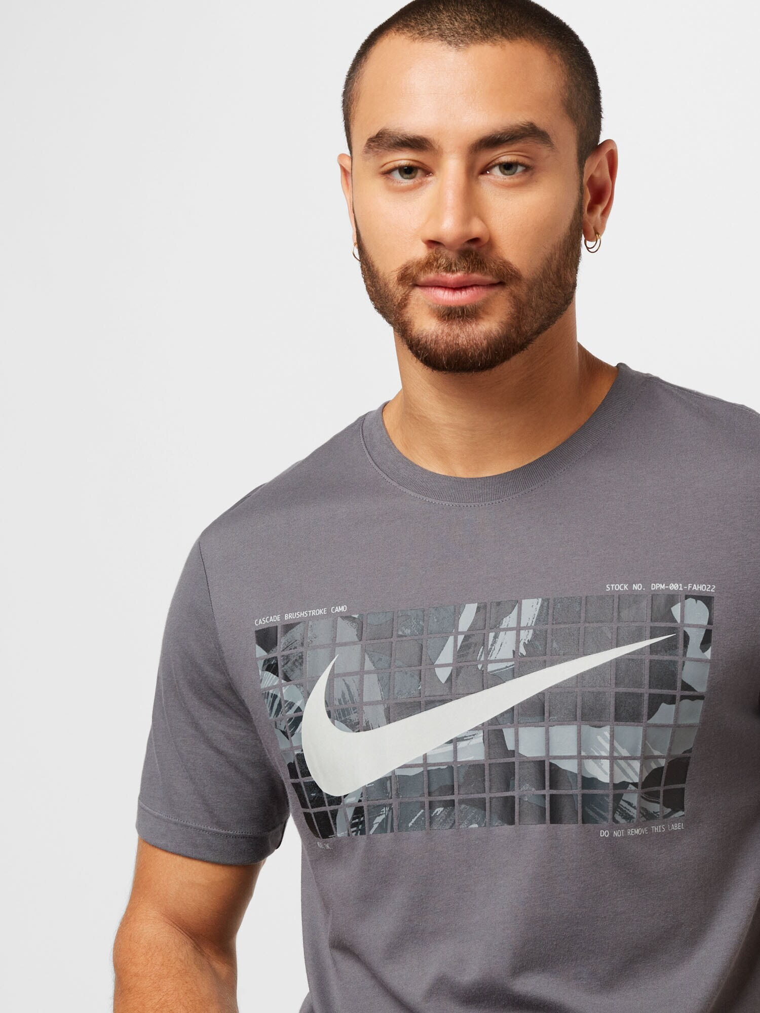 NIKE Tricou funcțional gri metalic / gri fumuriu / gri închis / alb - Pled.ro