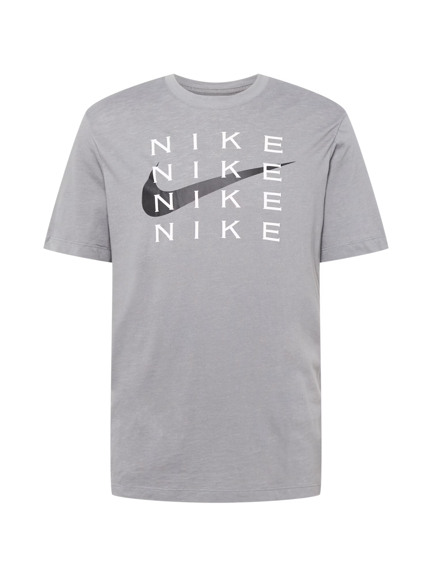 NIKE Tricou funcțional gri închis / negru / alb - Pled.ro