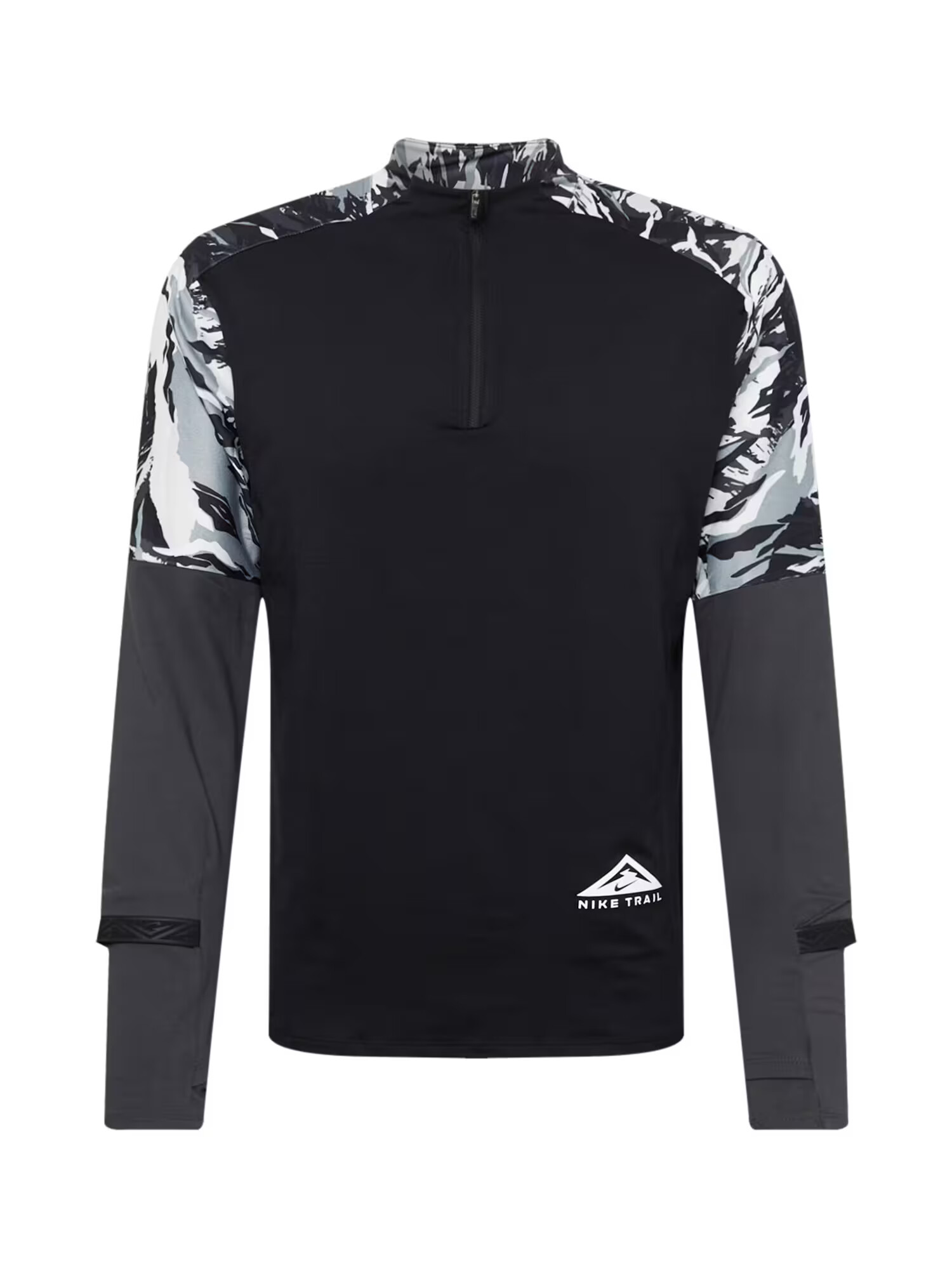 NIKE Tricou funcțional gri / negru / alb - Pled.ro