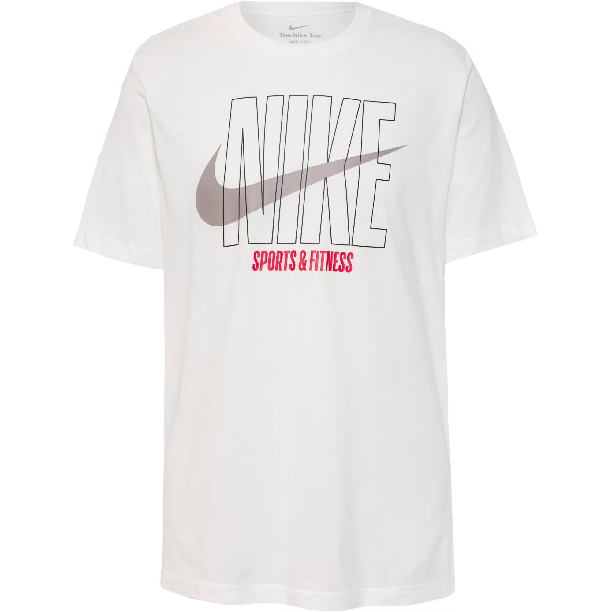 NIKE Tricou funcțional gri / roșu / negru / alb - Pled.ro