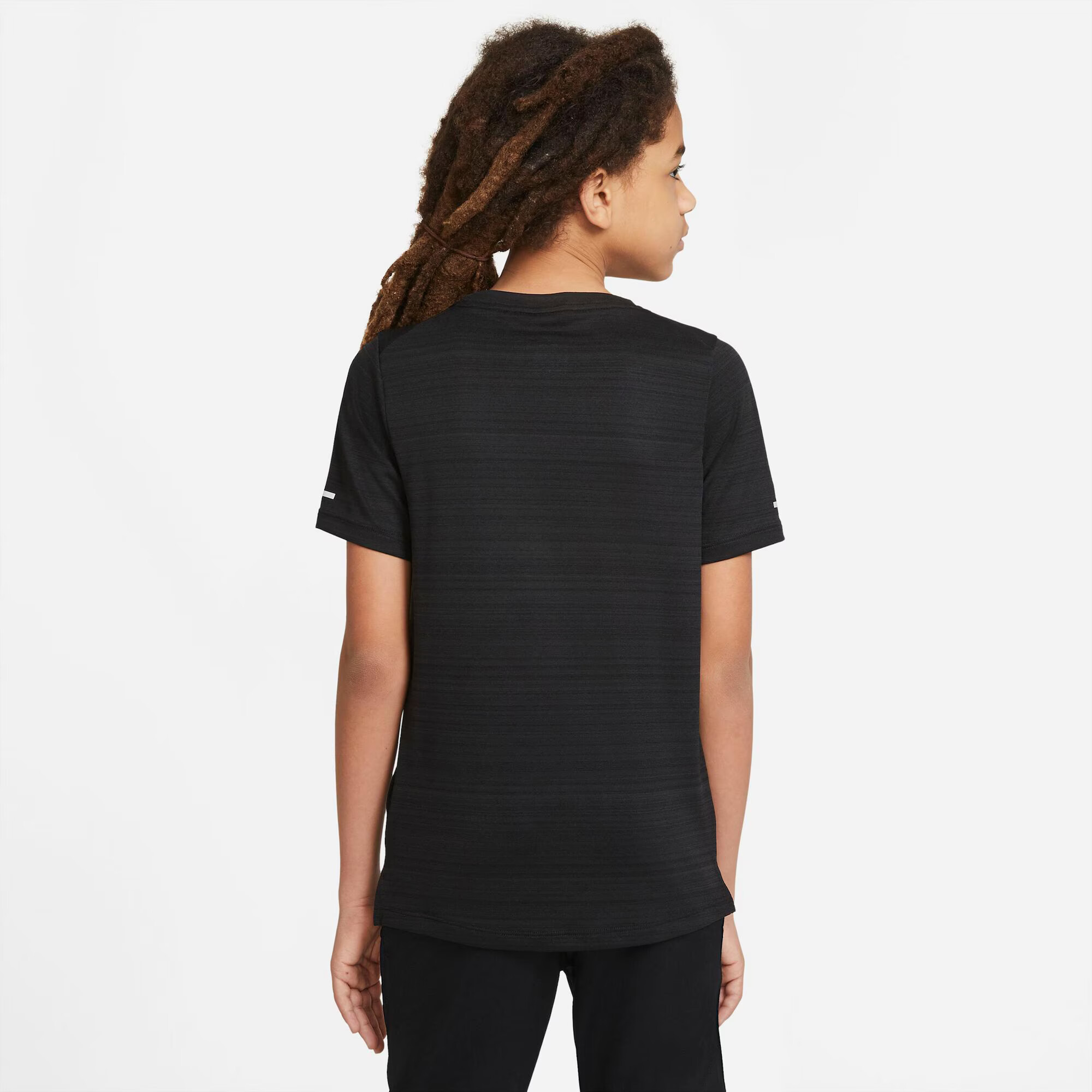 NIKE Tricou funcțional 'Miler' gri / negru - Pled.ro