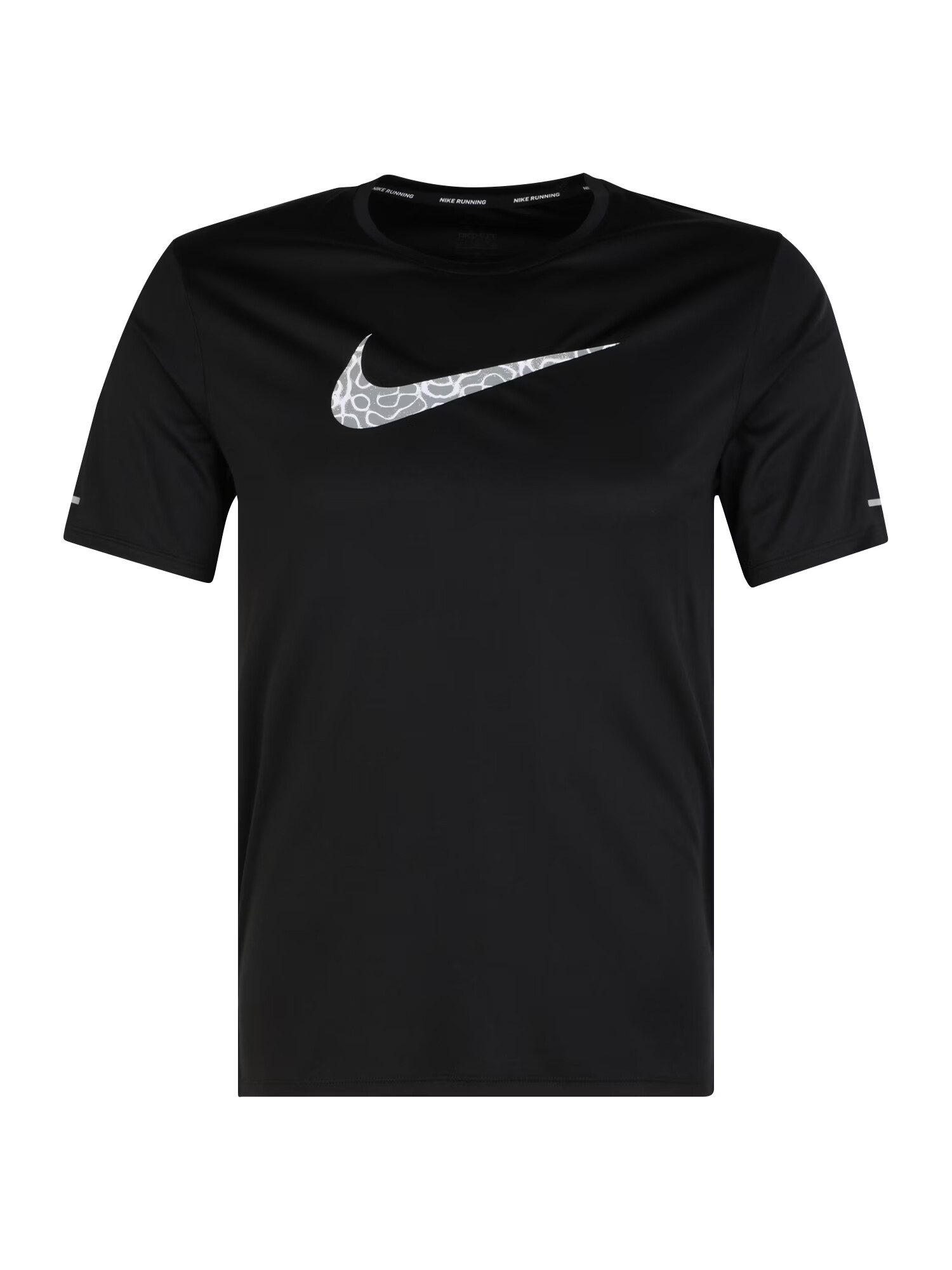 NIKE Tricou funcțional 'MILER' gri / negru / alb - Pled.ro