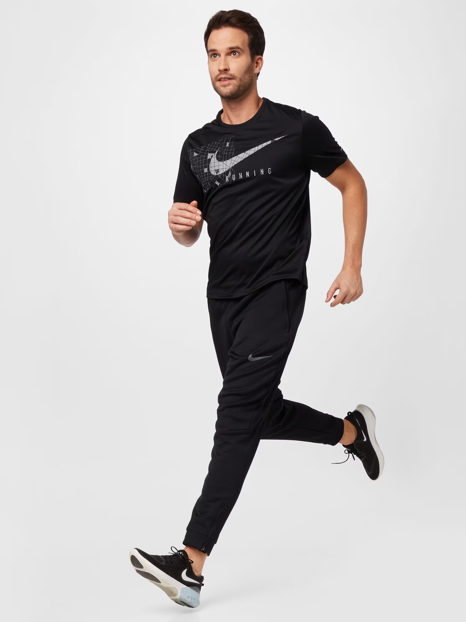 NIKE Tricou funcțional 'Miller' gri / negru - Pled.ro