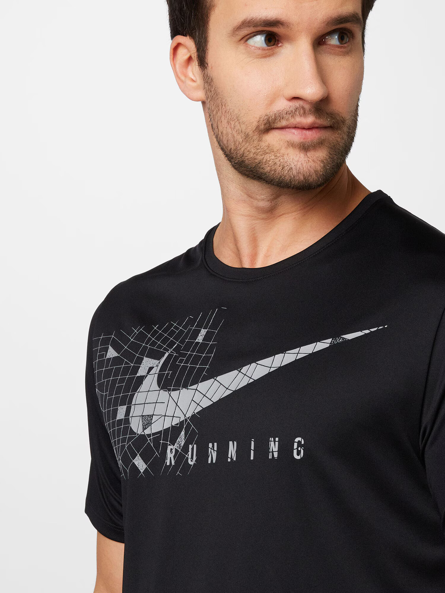 NIKE Tricou funcțional 'Miller' gri / negru - Pled.ro