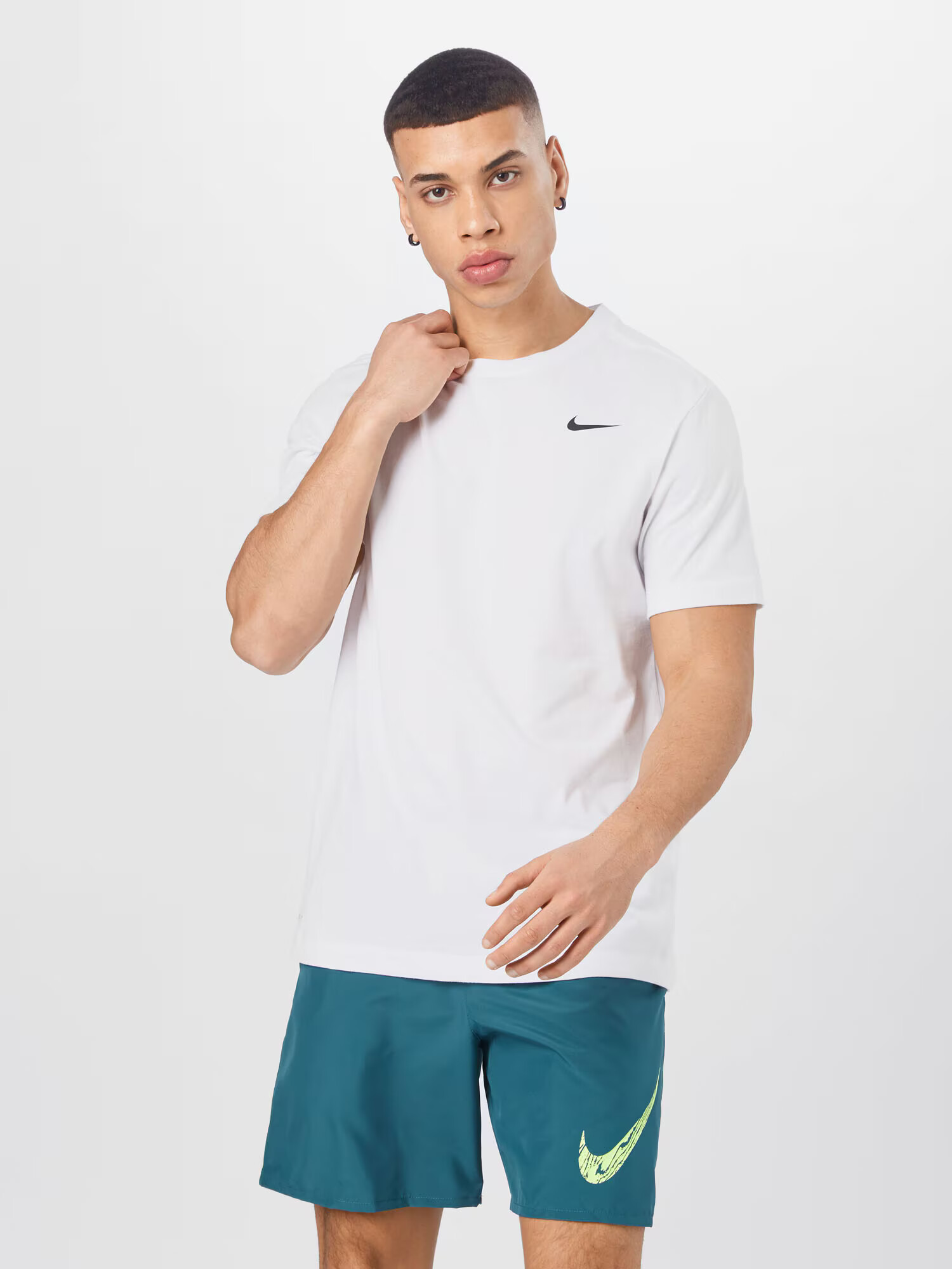 NIKE Tricou funcțional negru / alb - Pled.ro