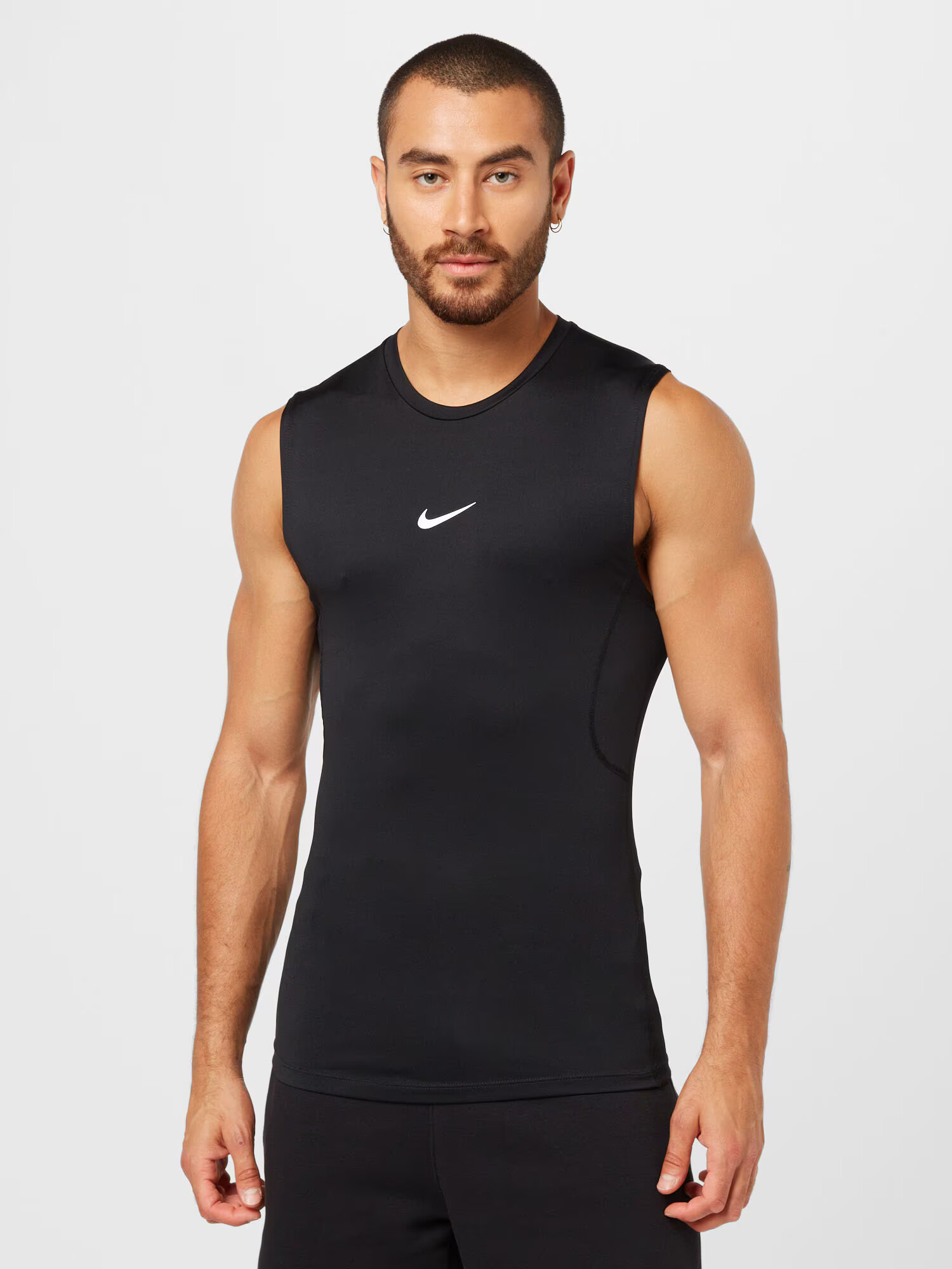 NIKE Tricou funcțional negru / alb - Pled.ro