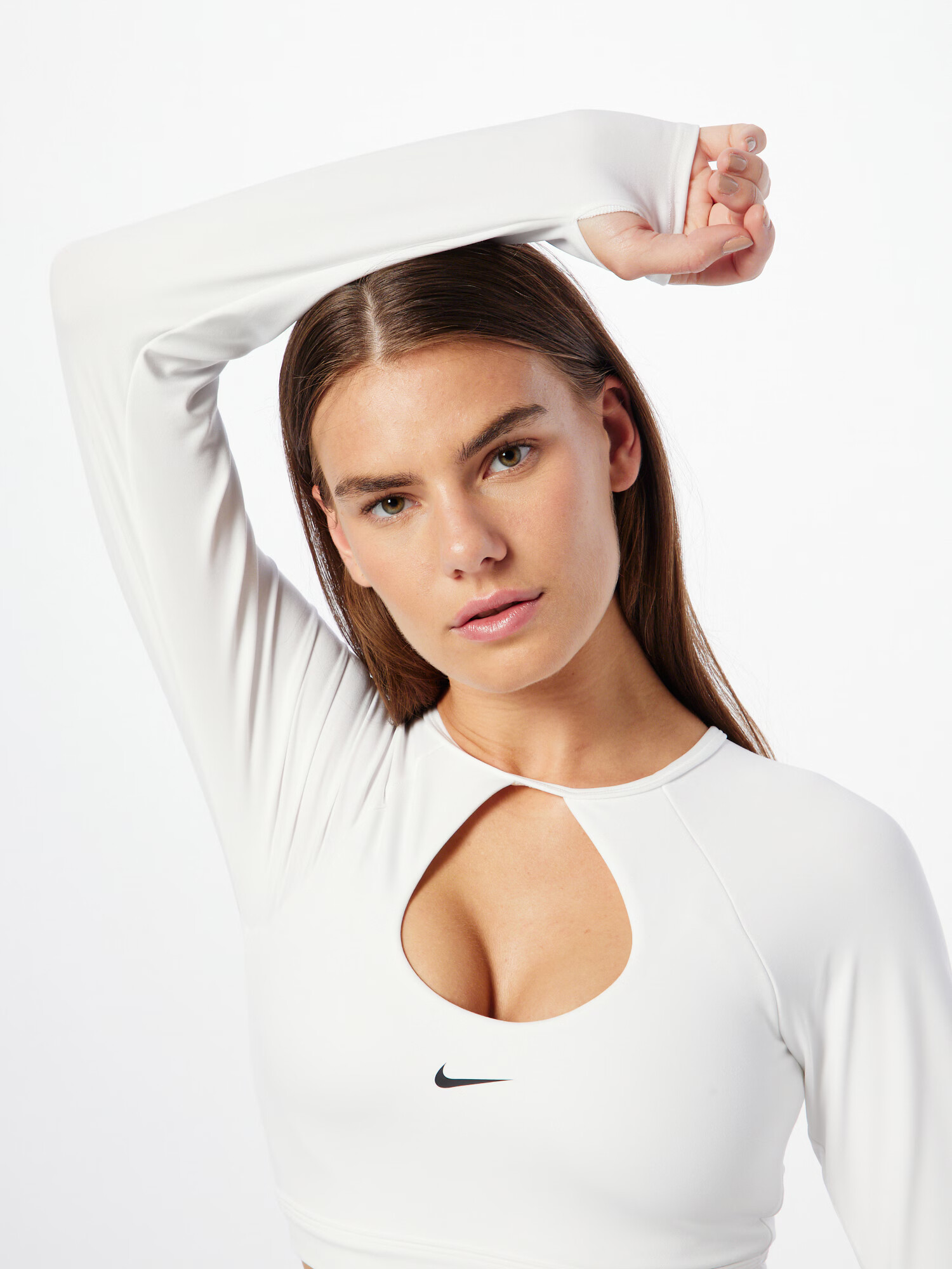 NIKE Tricou funcțional negru / alb - Pled.ro