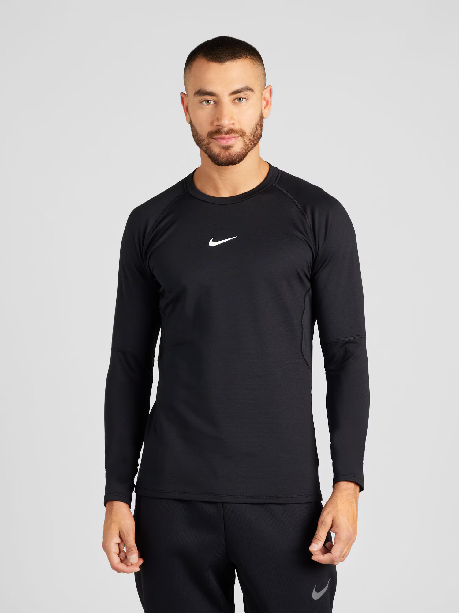 NIKE Tricou funcțional negru / alb - Pled.ro