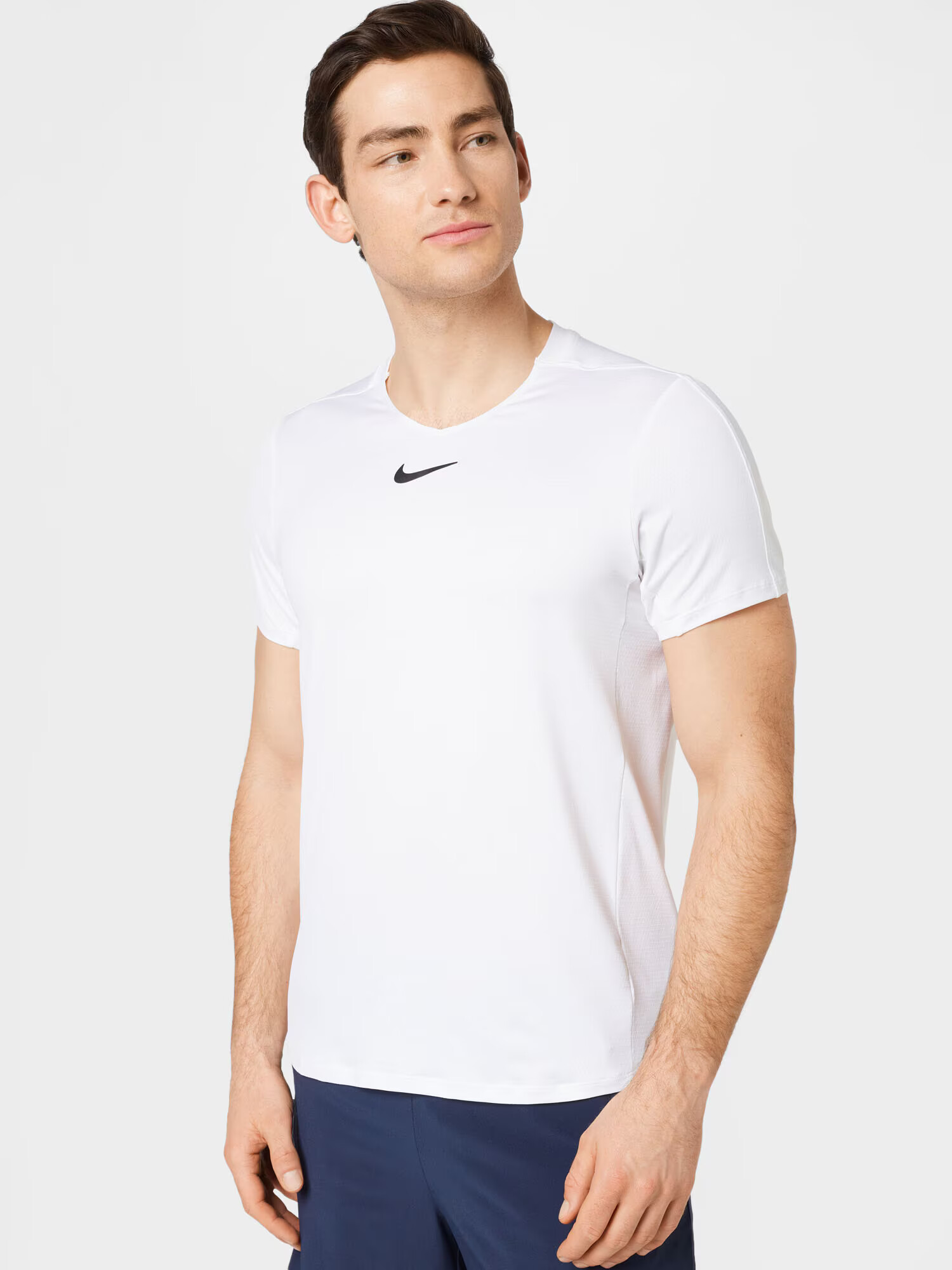 NIKE Tricou funcțional negru / alb - Pled.ro